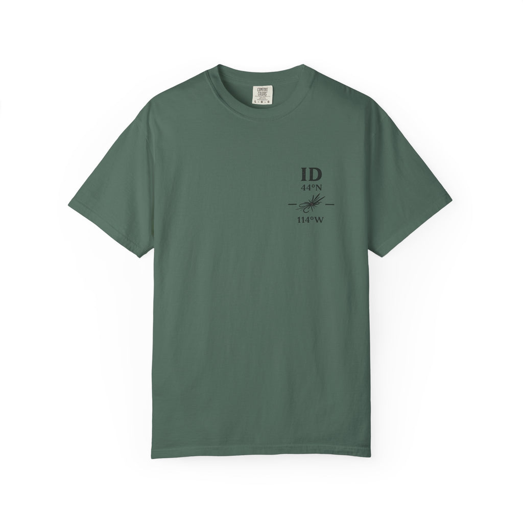 Idaho - State Fly Fishing Badge — Rugged Cotton Tee