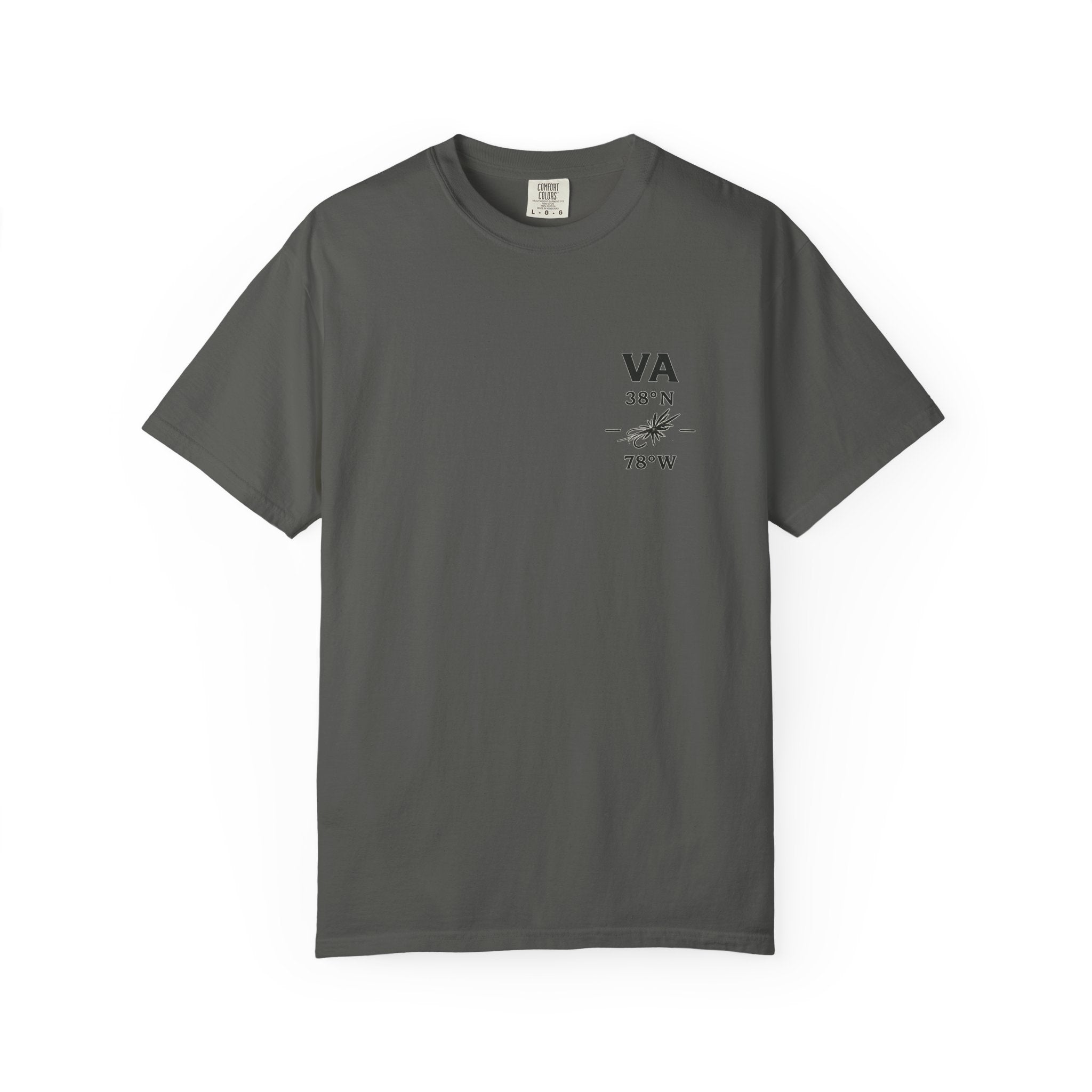Virginia - State Fly Fishing Badge — Rugged Cotton Tee