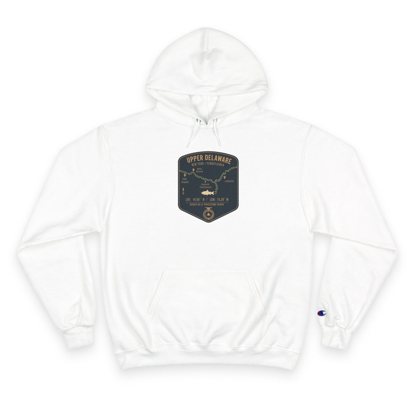 Upper Delaware Patch Graphic Hoodie | Outdoor Adventure