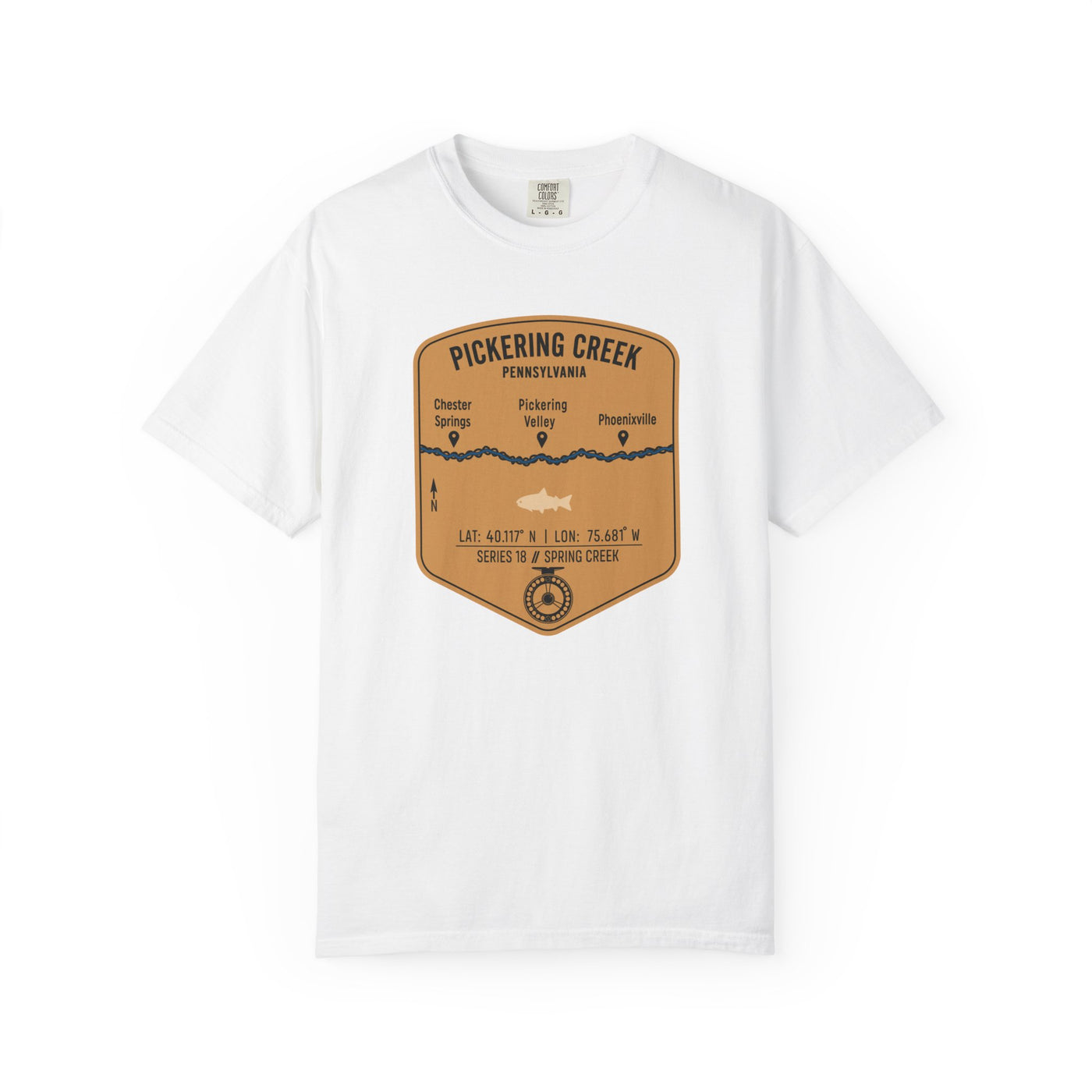 Pickering Creek Fishing Map | Rugged Cotton Trout Tee