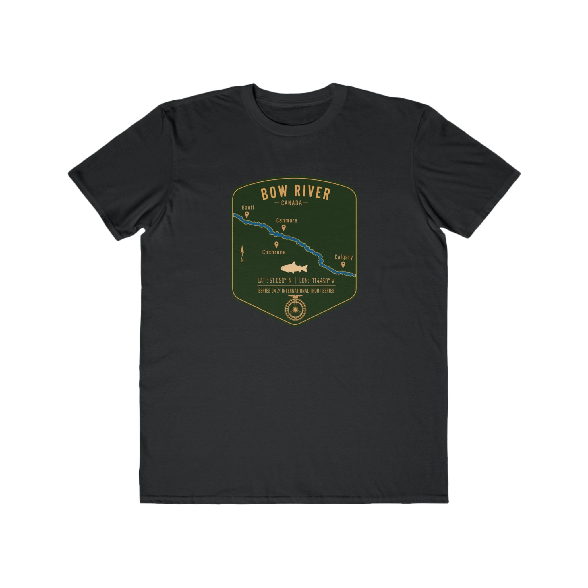 Global Series - Bow River Canada Fishing Map | Lightweight Cotton Trout Tee