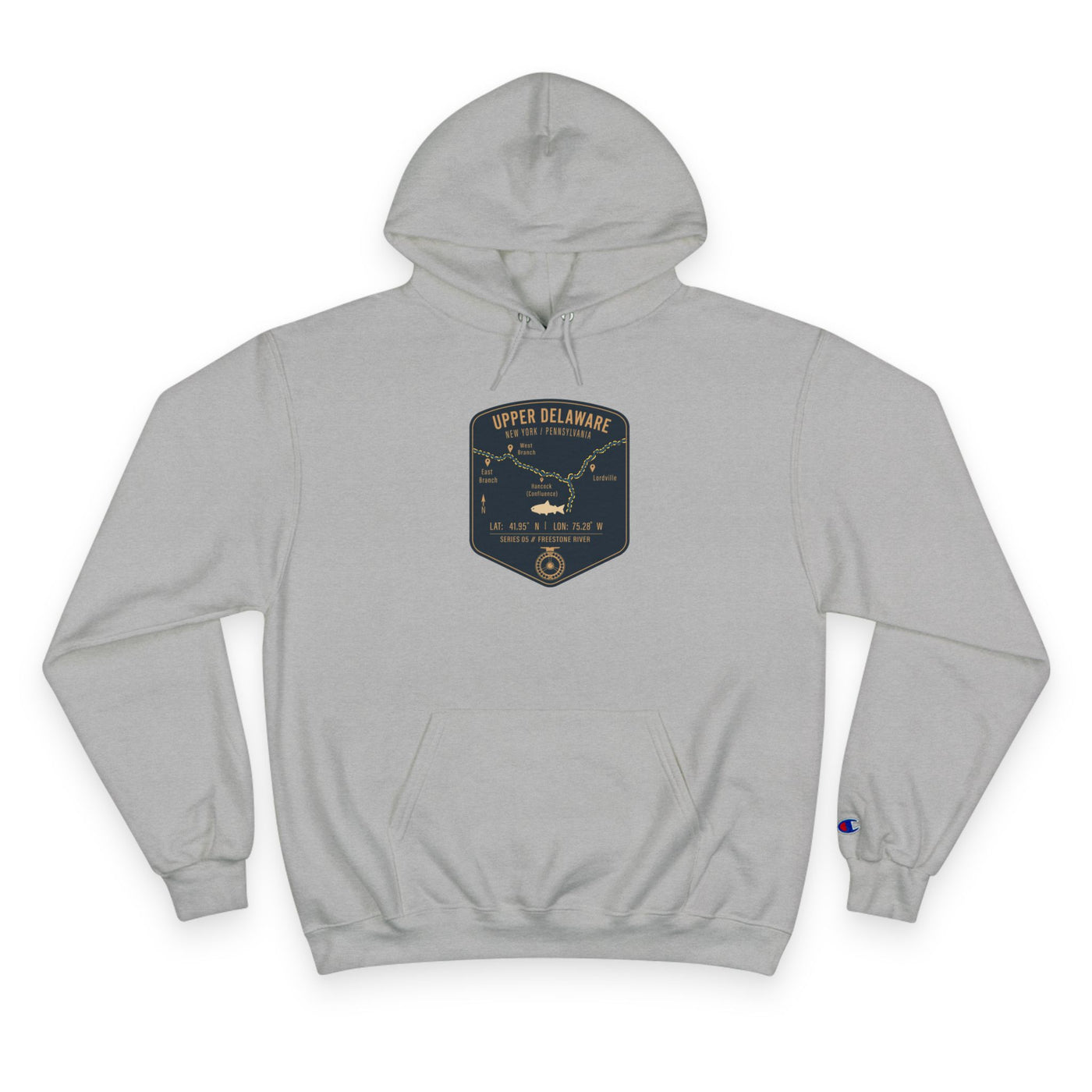 Upper Delaware Patch Graphic Hoodie | Outdoor Adventure