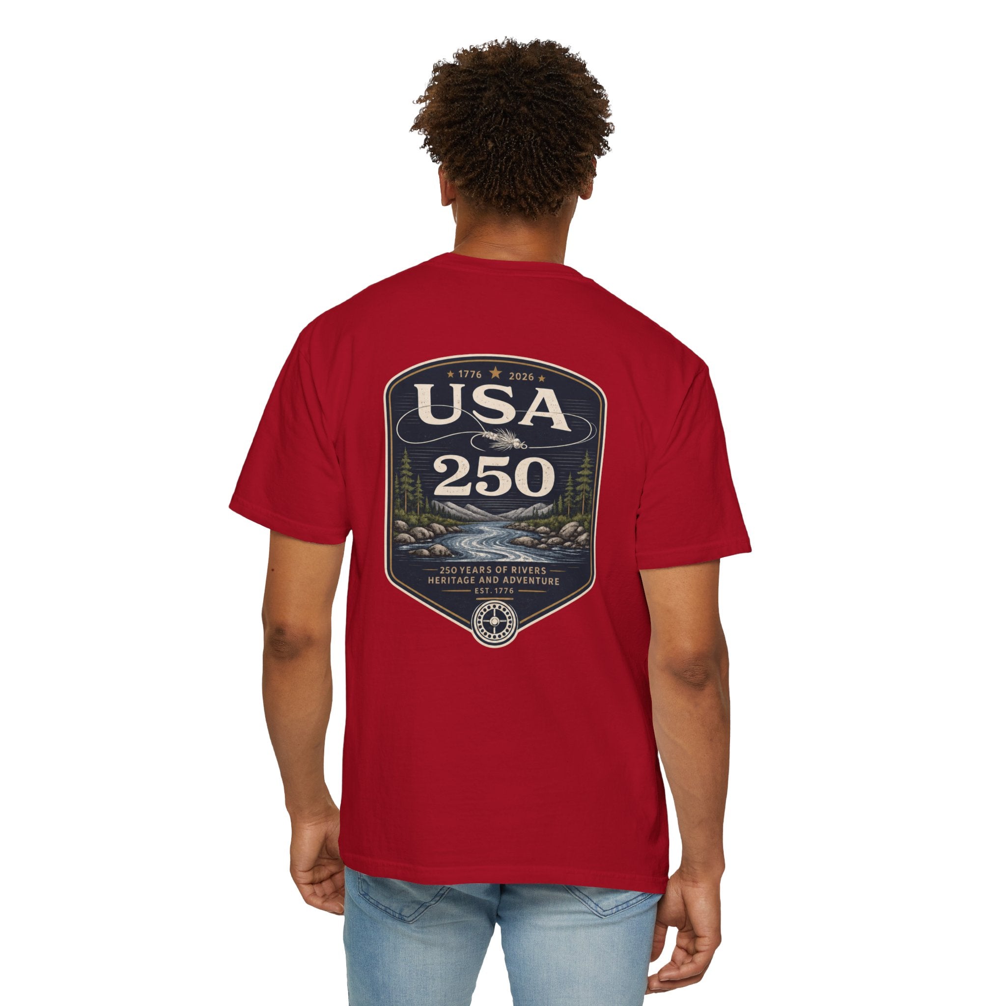 USA 250 River Heritage | Dark Back Badge Rugged Cotton Tee