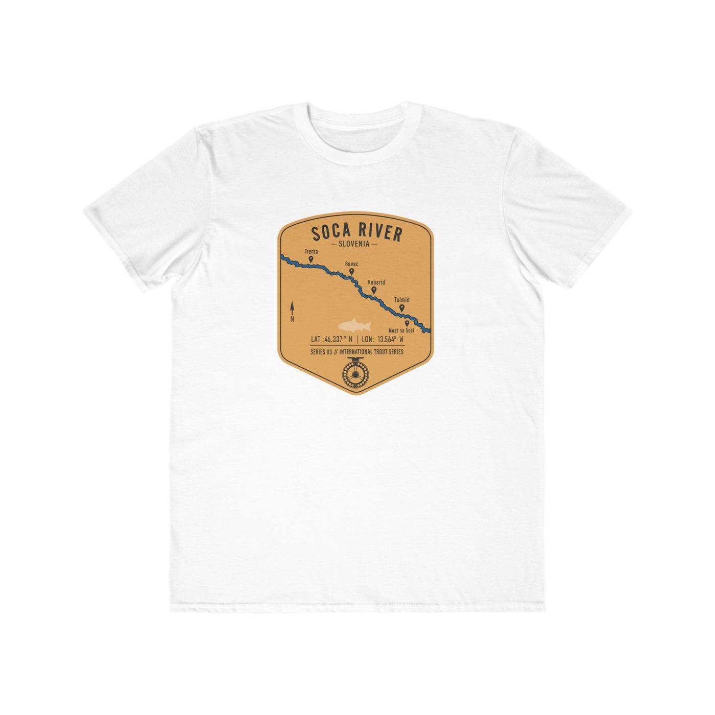 Global Series - Soca River Slovenia Fishing Map | Lightweight Cotton Trout Tee