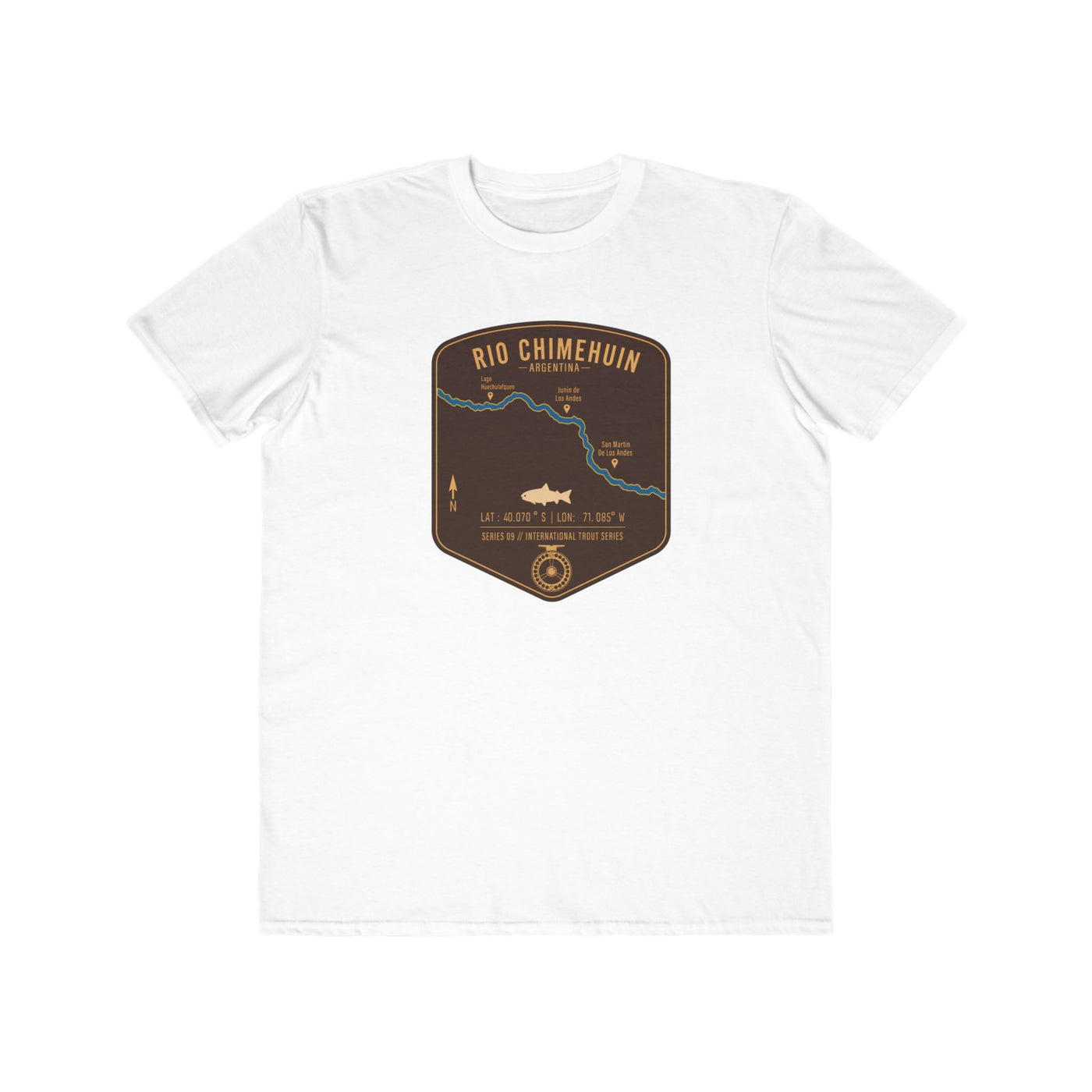 Global Series - Chimehuin River Argentina Fishing Map | Lightweight Cotton Trout Tee