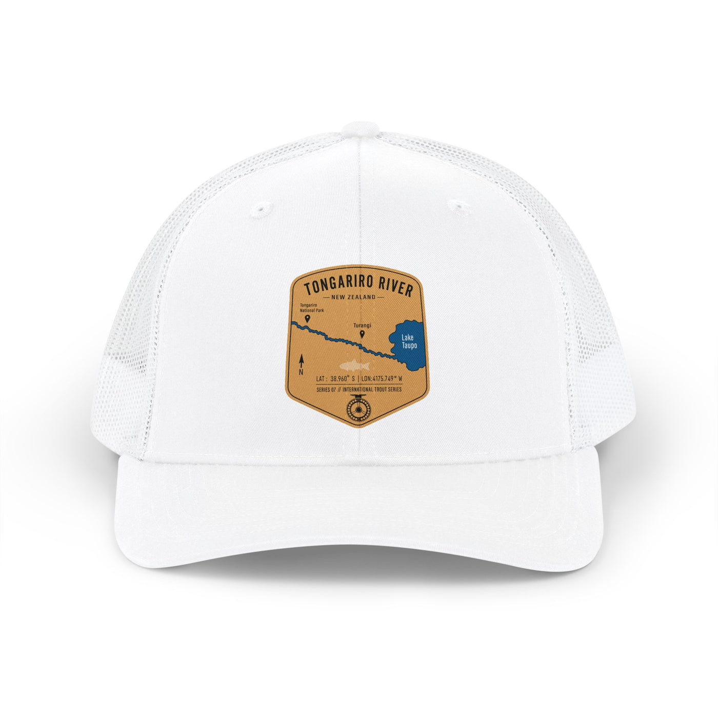 Global Series - Tongariro River New Zealand Fishing Map Trucker Hat | Richardson 112