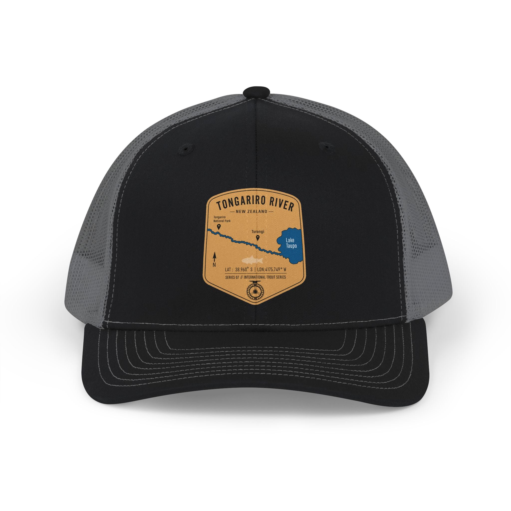 Global Series - Tongariro River New Zealand Fishing Map Trucker Hat | Richardson 112