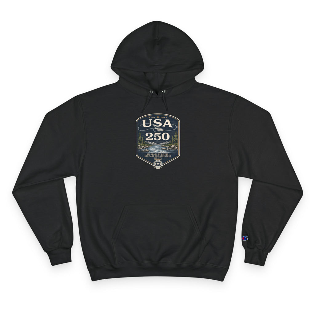 USA 250 River Heritage | Dark Badge Graphic Hoodie