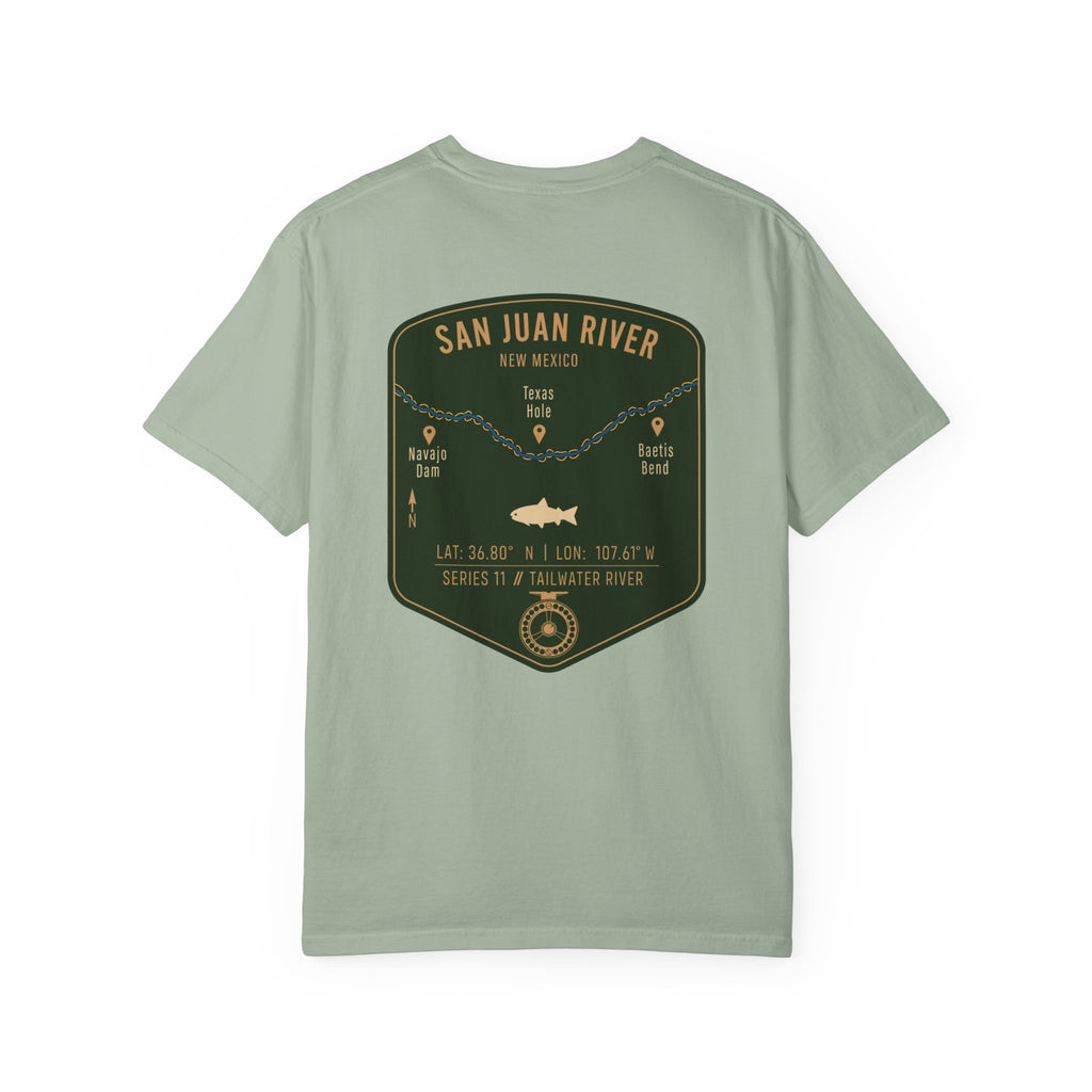 San Juan River New Mexico Fly Fishing T-Shirt - Navajo Dam & Texas Hole Angler Gift - Vintage Tailwater Series Graphic Tee