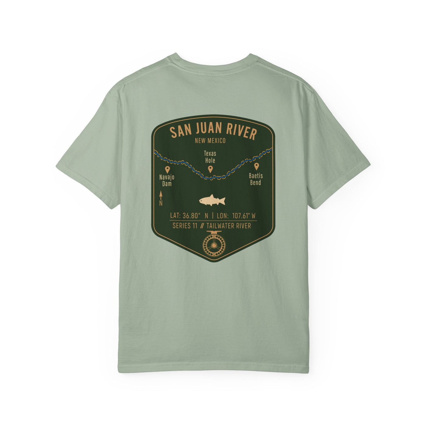 San Juan River New Mexico Fly Fishing T-Shirt - Navajo Dam & Texas Hole Angler Gift - Vintage Tailwater Series Graphic Tee