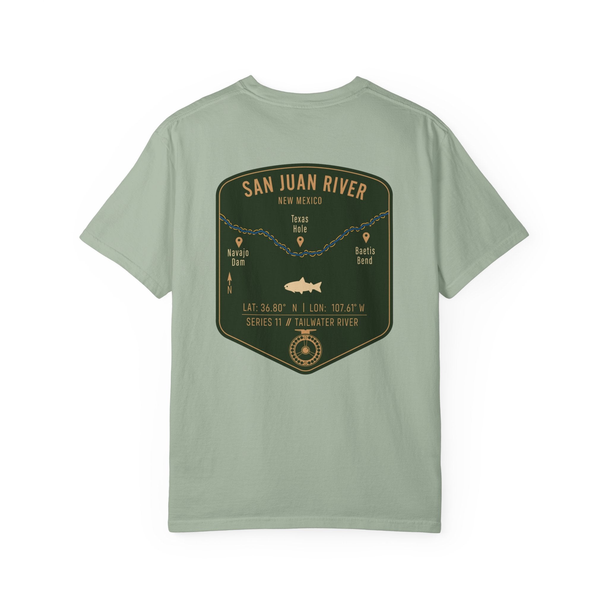 San Juan River New Mexico Fly Fishing T-Shirt - Navajo Dam & Texas Hole Angler Gift - Vintage Tailwater Series Graphic Tee
