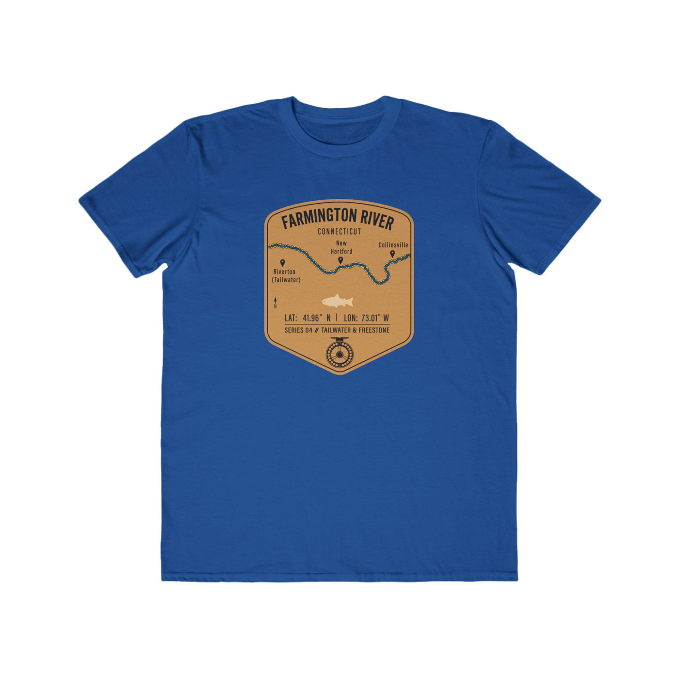 Farmington River Fishing Map | Lightweight Cotton Trout Tee
