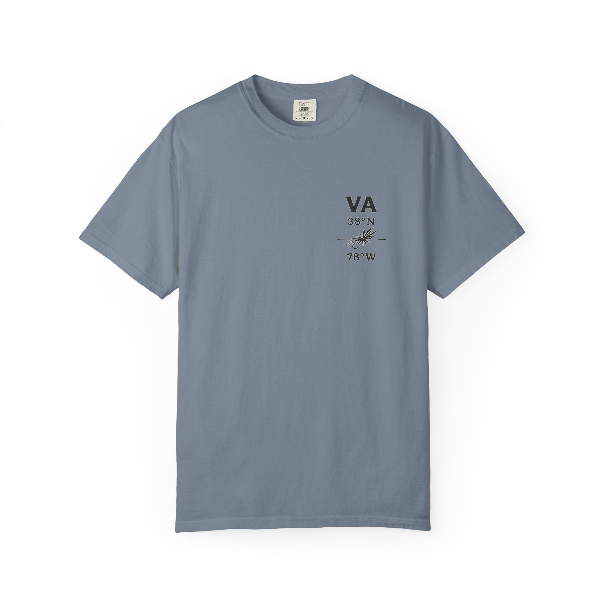 Virginia - State Fly Fishing Badge — Rugged Cotton Tee
