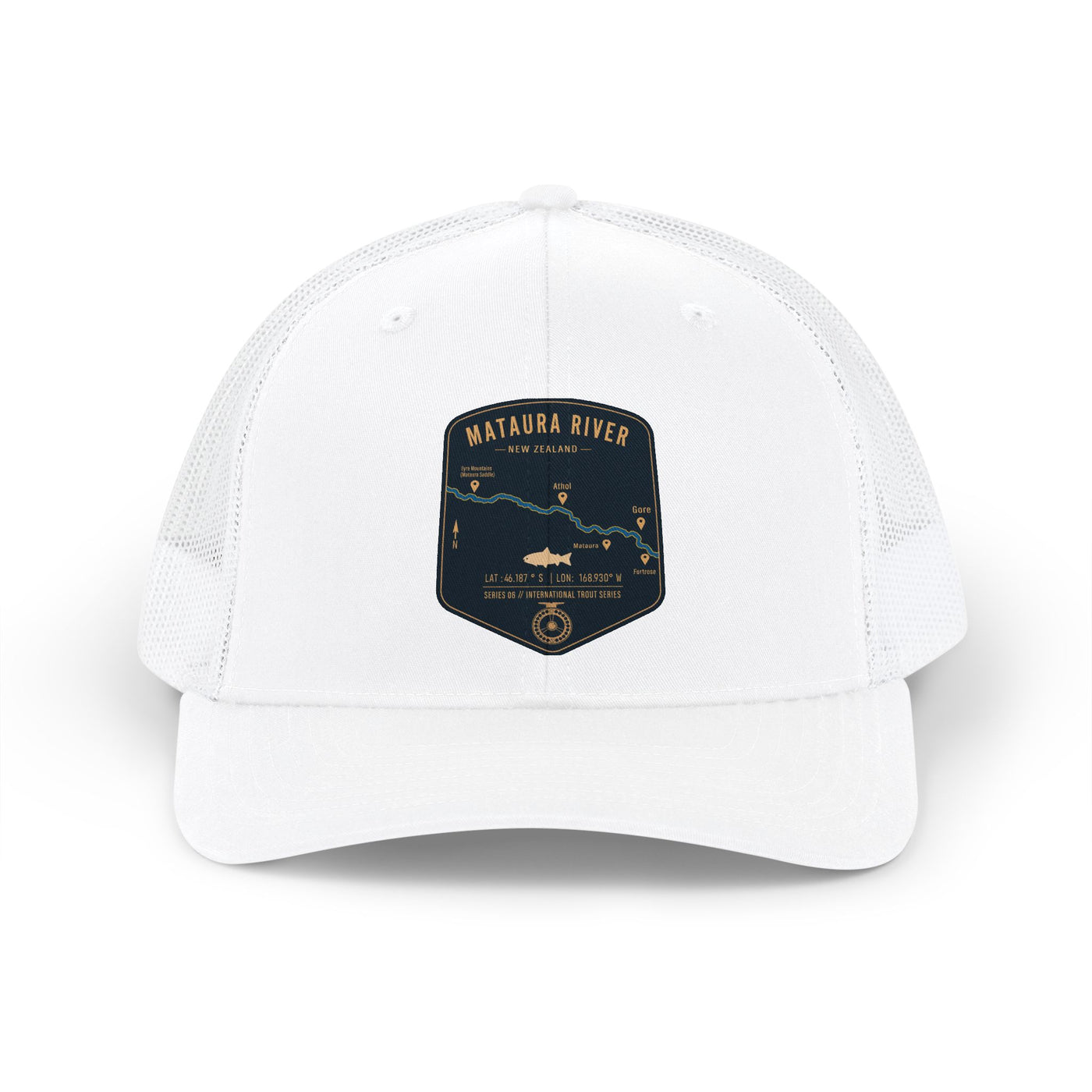 Global Series - Mataura River New Zealand Fishing Map Trucker Hat | Richardson 112