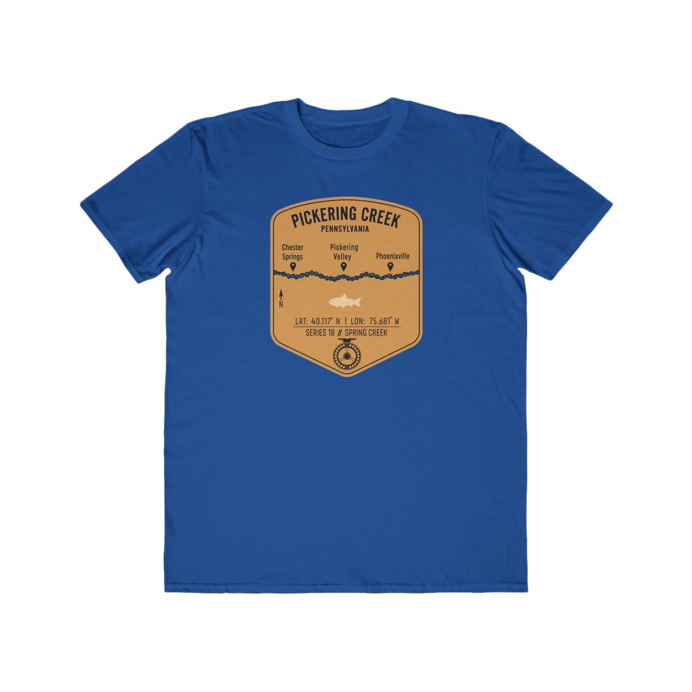 Pickering Creek Fishing Map | Lightweight Cotton Trout Tee