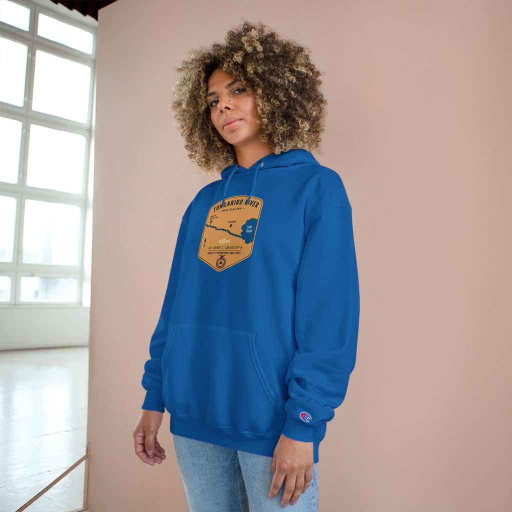 Global Series - Tongariro River New Zealand Patch Graphic Hoodie | Outdoor Adventure