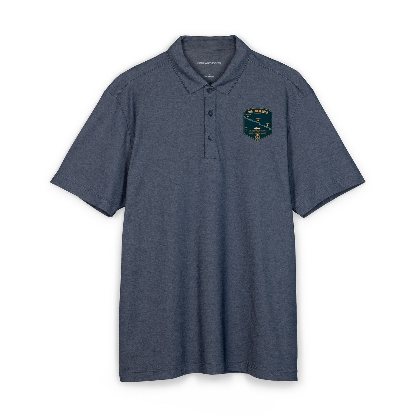 Global Series - Rio Futaleufu Fishing Map Polo | Port Authority® Fine Pique Blend
