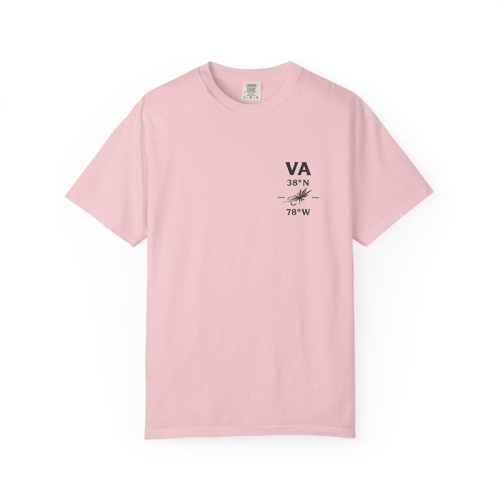 Virginia - State Fly Fishing Badge — Rugged Cotton Tee