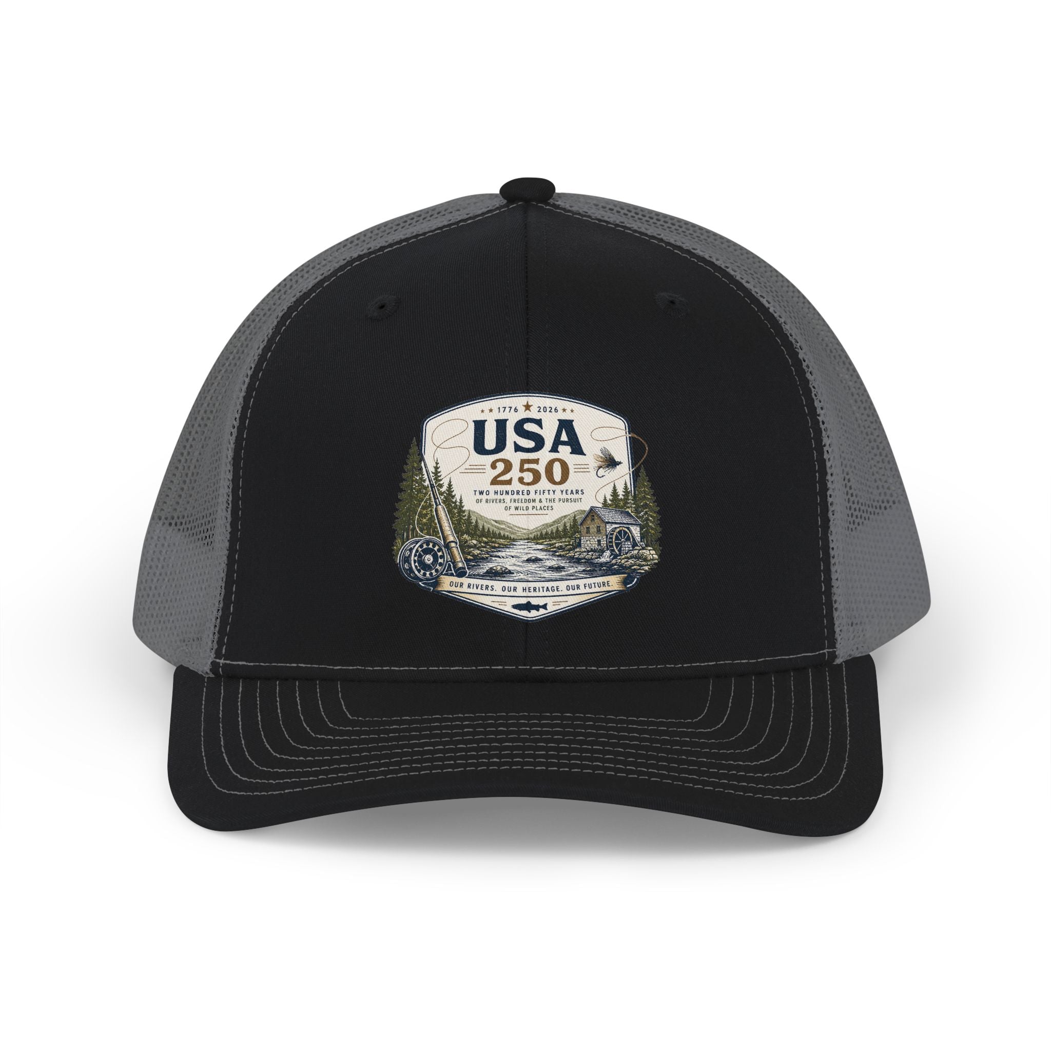 USA 250 River Heritage Trucker Hat | Light Badge | Richardson 112