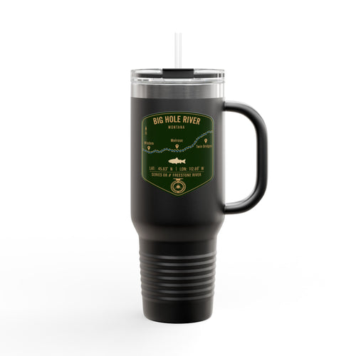 Big Hole River Fishing Badge Travel Mug | 40oz Insulated Tumbler