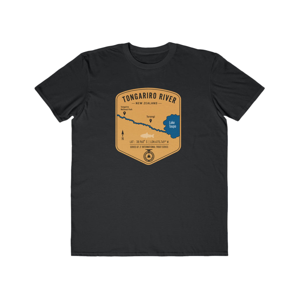 Global Series - Tongariro River New Zealand Fishing Map | Lightweight Cotton Trout Tee