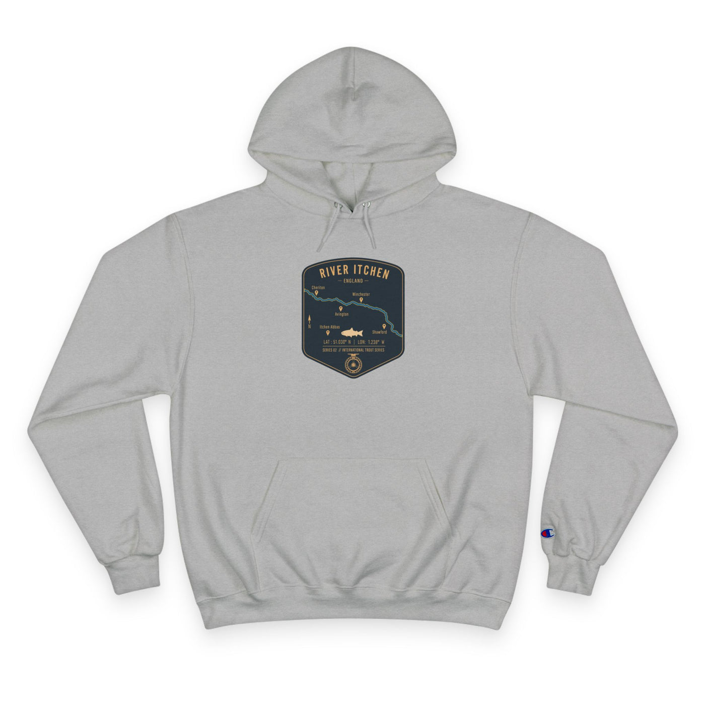 Global Series - River Itchen England Patch Graphic Hoodie | Outdoor Adventure