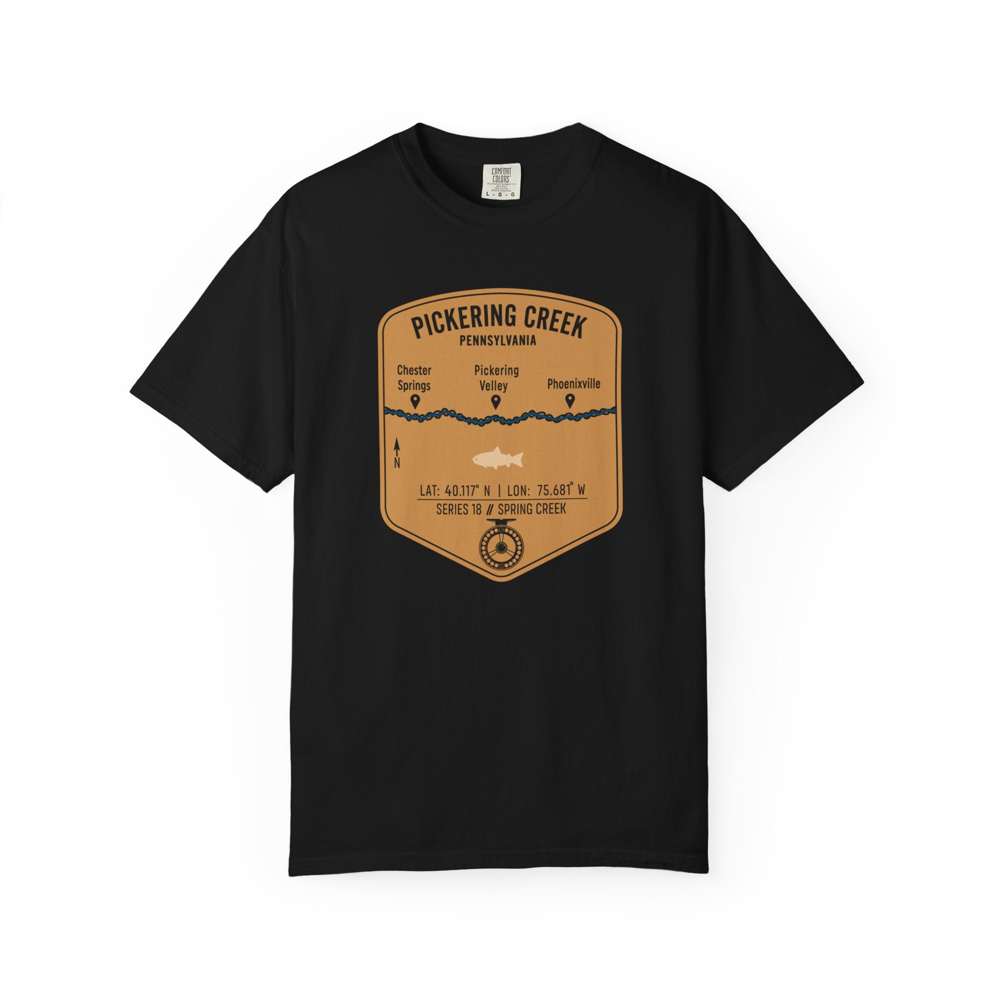 Pickering Creek Fishing Map | Rugged Cotton Trout Tee