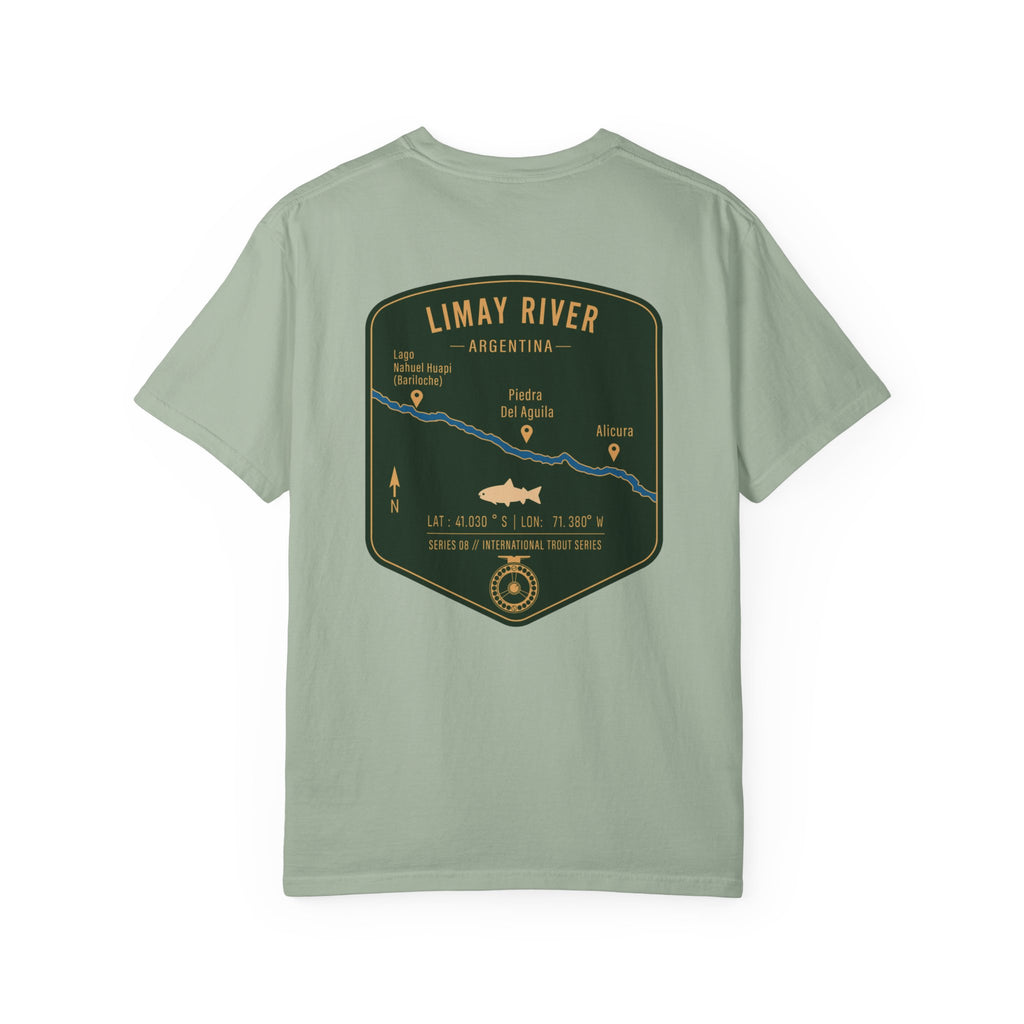 Limay River Argentina Fly Fishing T-Shirt - Patagonia Trout Series Vintage Graphic Tee - Premium Gift for Anglers and Adventure Travelers