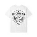Michigan - State Fly Fishing Badge — Rugged Cotton Tee