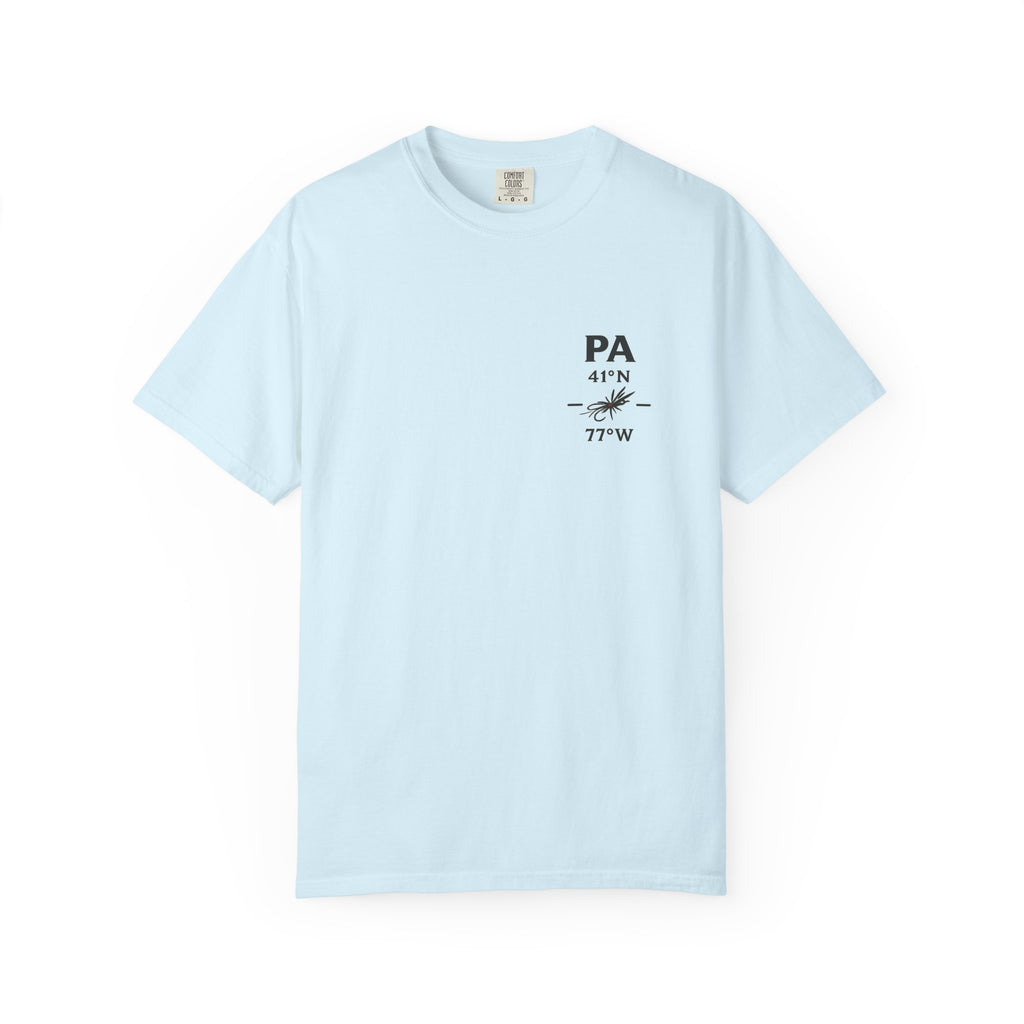 Pennsylvania - State Fly Fishing Badge — Rugged Cotton Tee