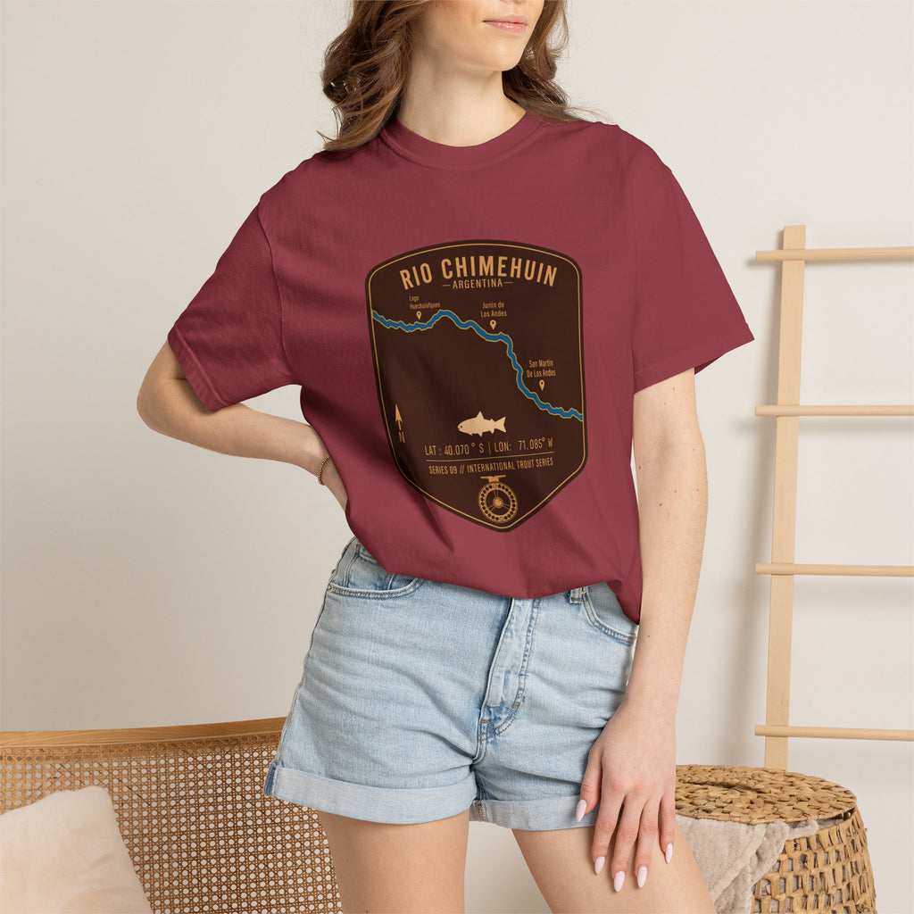Global Series - Chimehuin River Argentina Fishing Map | Rugged Cotton Trout Tee