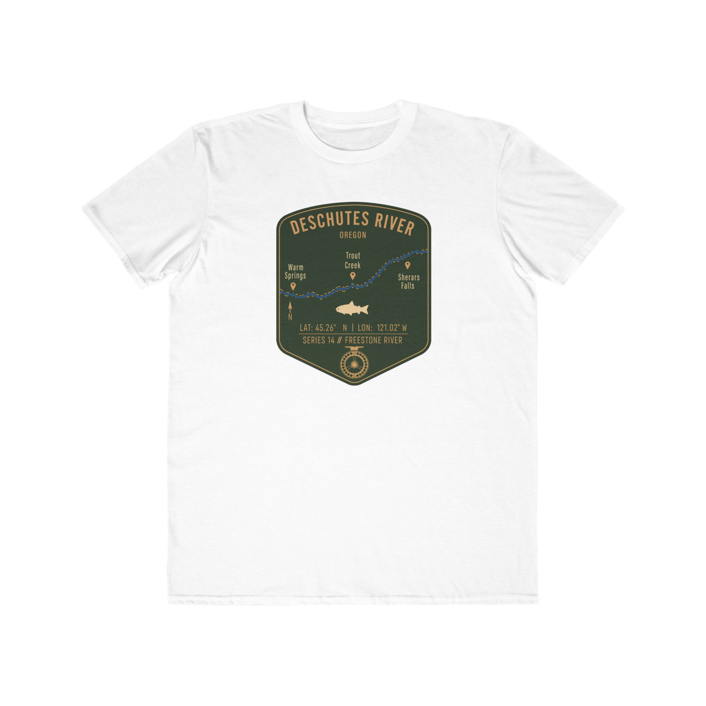 Deschutes River Fishing Map | Lightweight Cotton Trout Tee