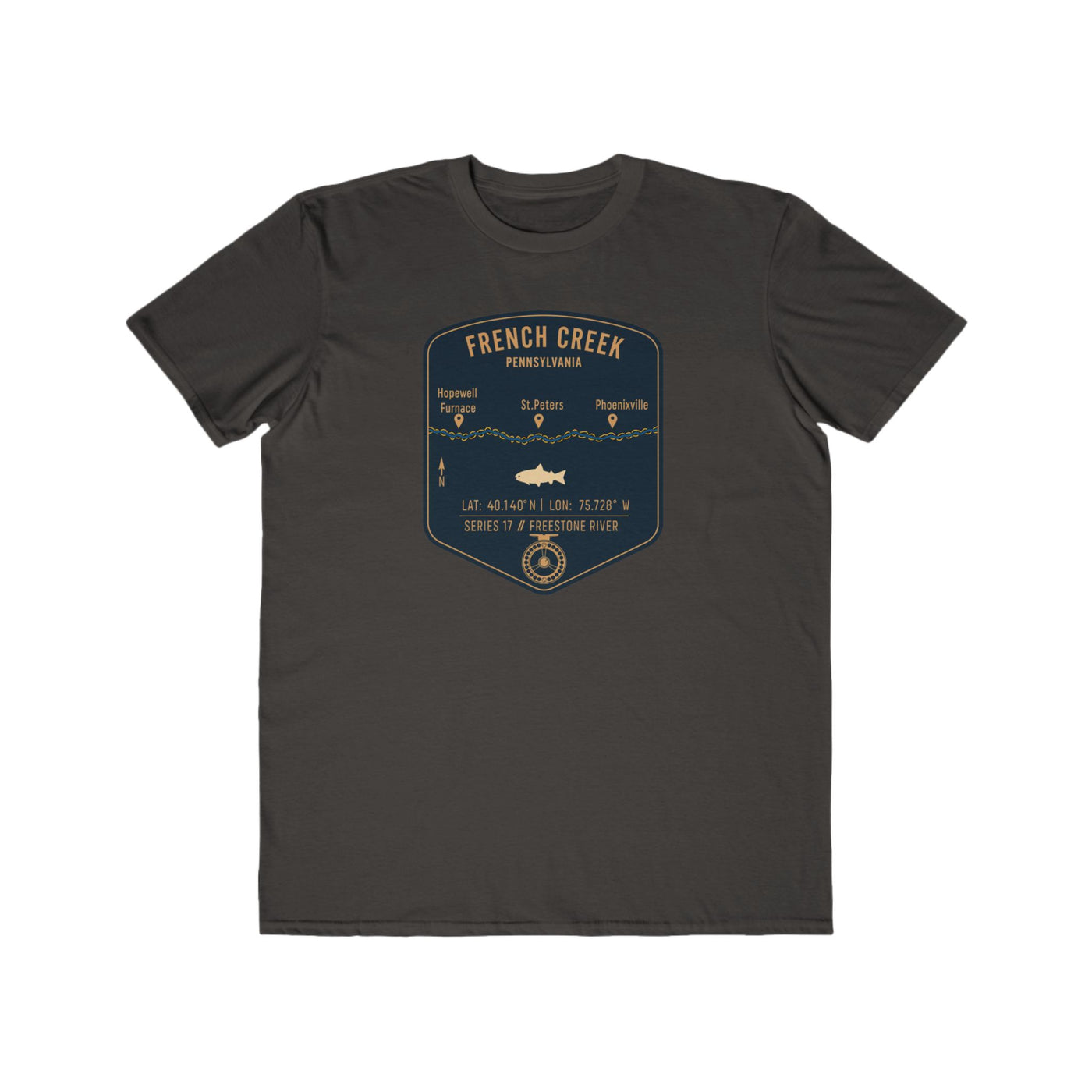 French Creek Fishing Map | Lightweight Cotton Trout Tee