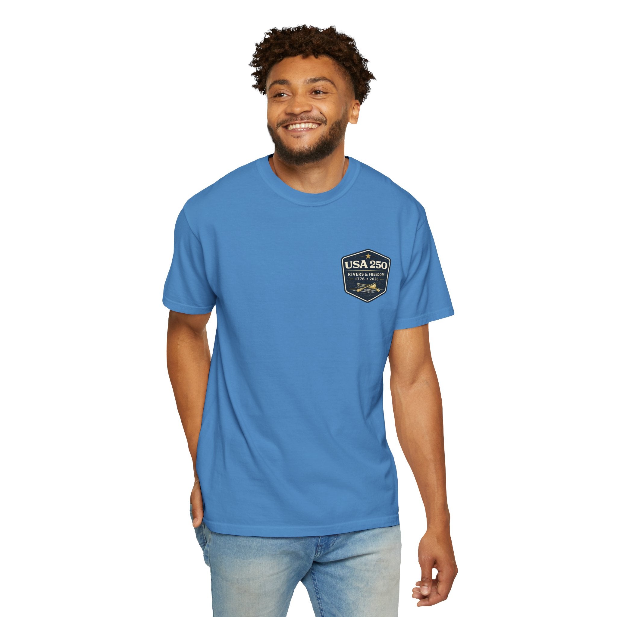 USA 250 River Heritage | Dark Back Badge Rugged Cotton Tee