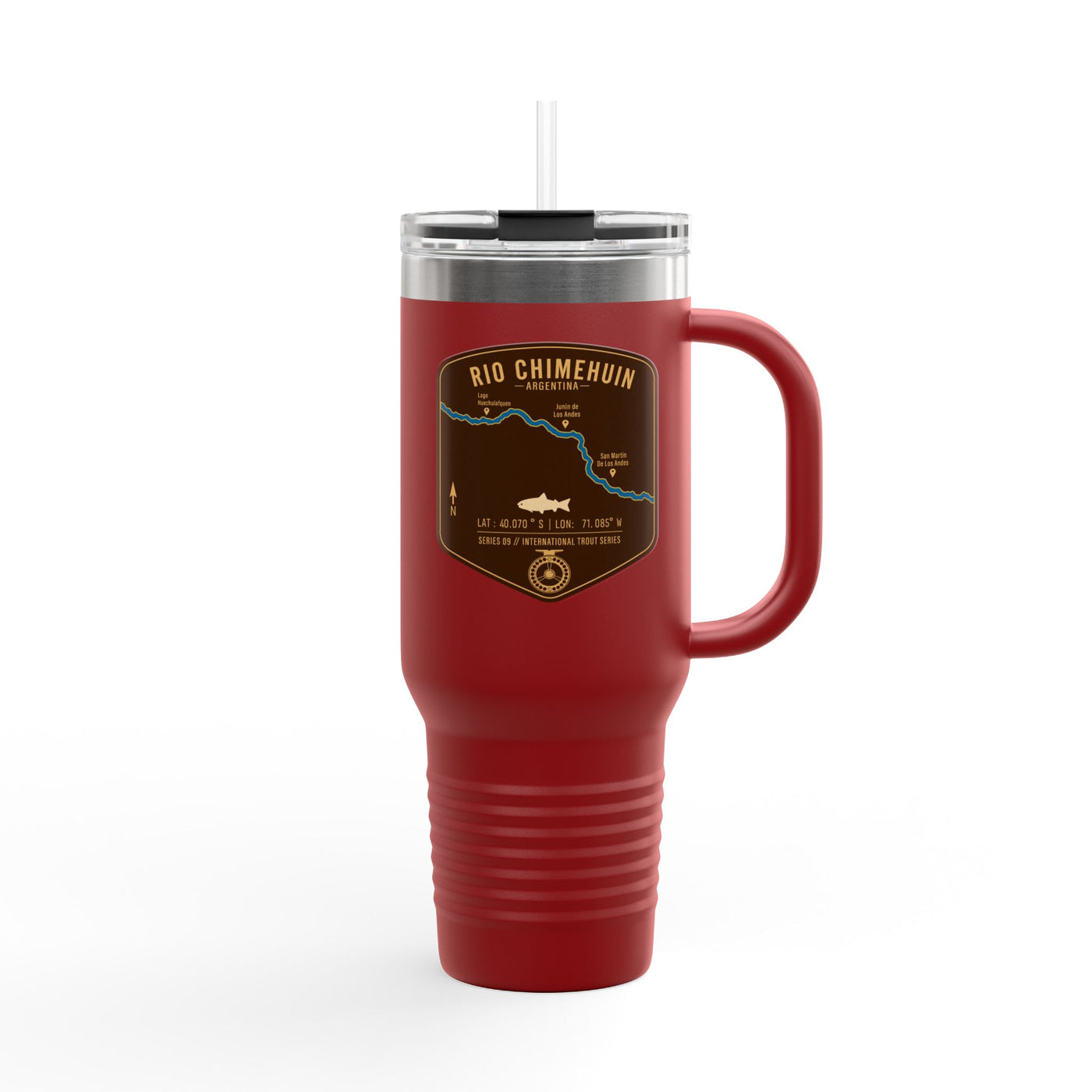Rio Chimehuin Fishing Badge Travel Mug | 40oz Insulated Tumbler