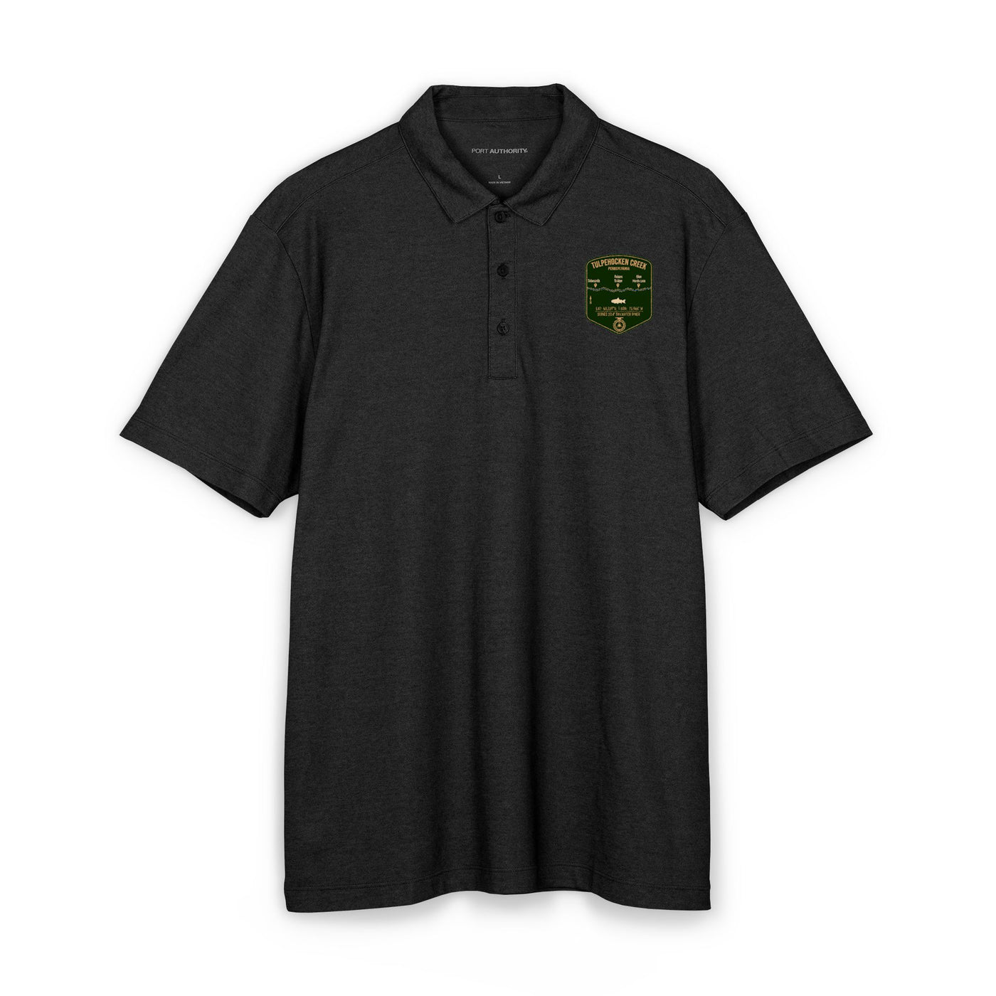 Tulpehocken Creek Fishing Map Polo | Port Authority® Fine Pique Blend