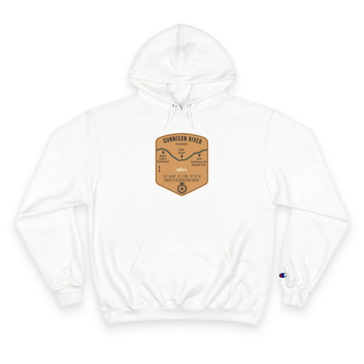 Gunnison River Patch Graphic Hoodie | Outdoor Adventure