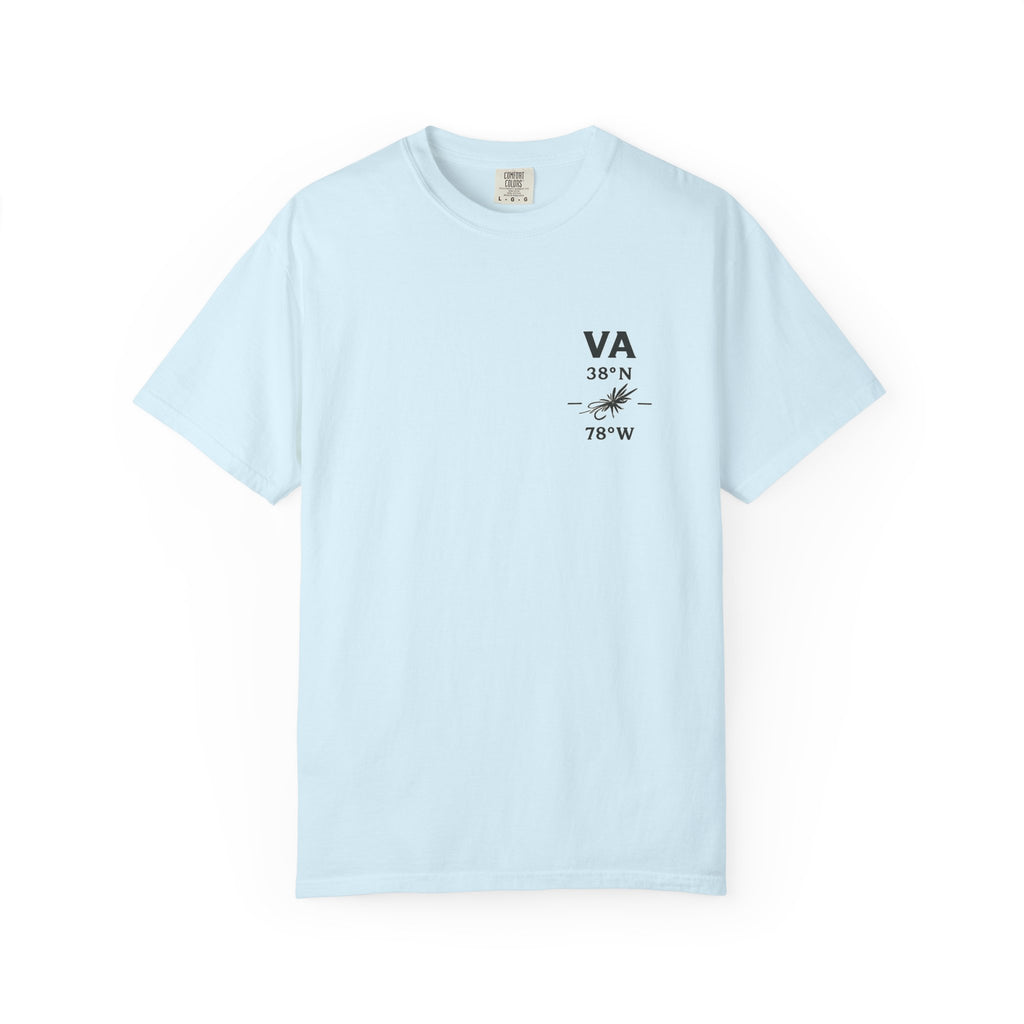 Virginia - State Fly Fishing Badge — Rugged Cotton Tee