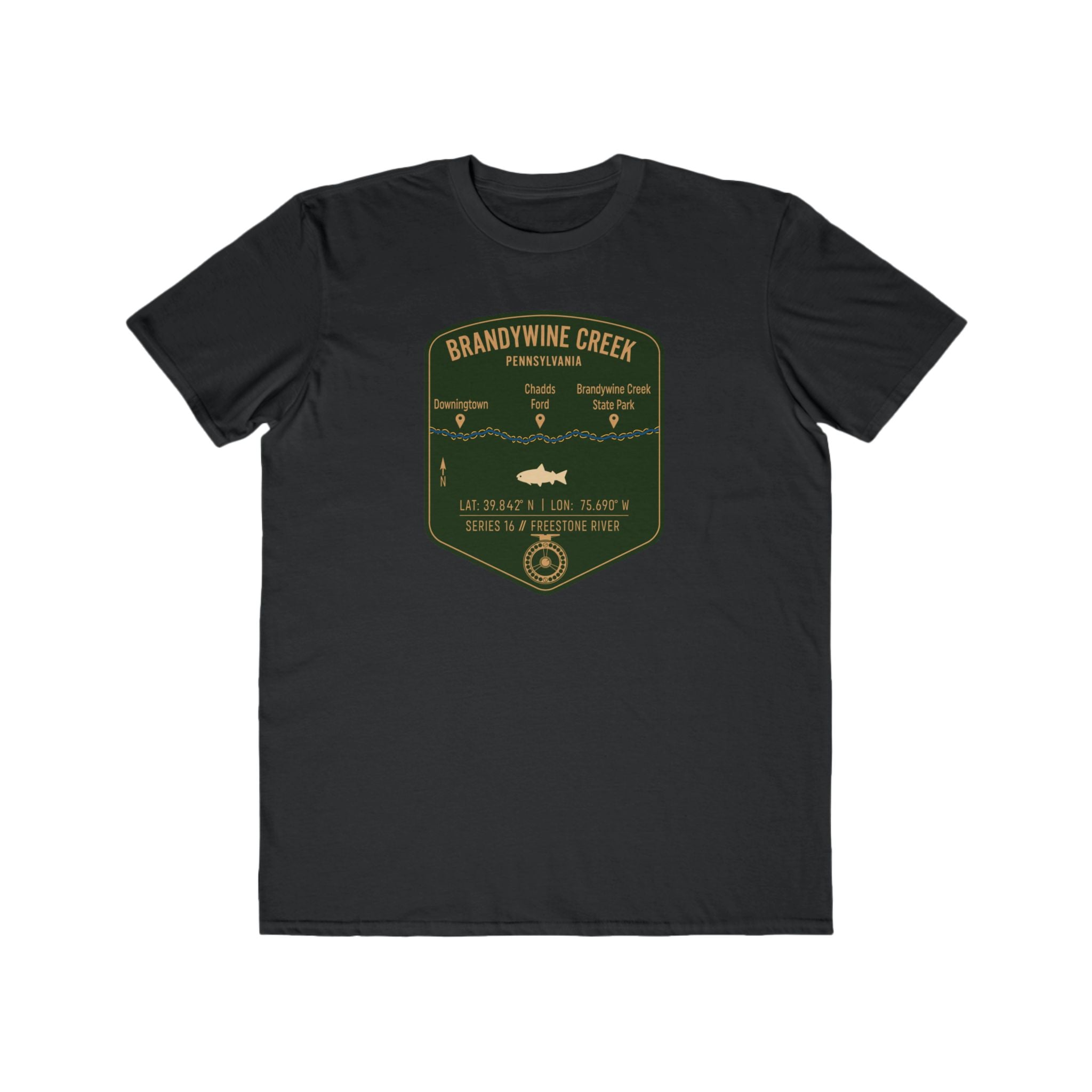 Brandywine Creek Fishing Map | Lightweight Cotton Trout Tee