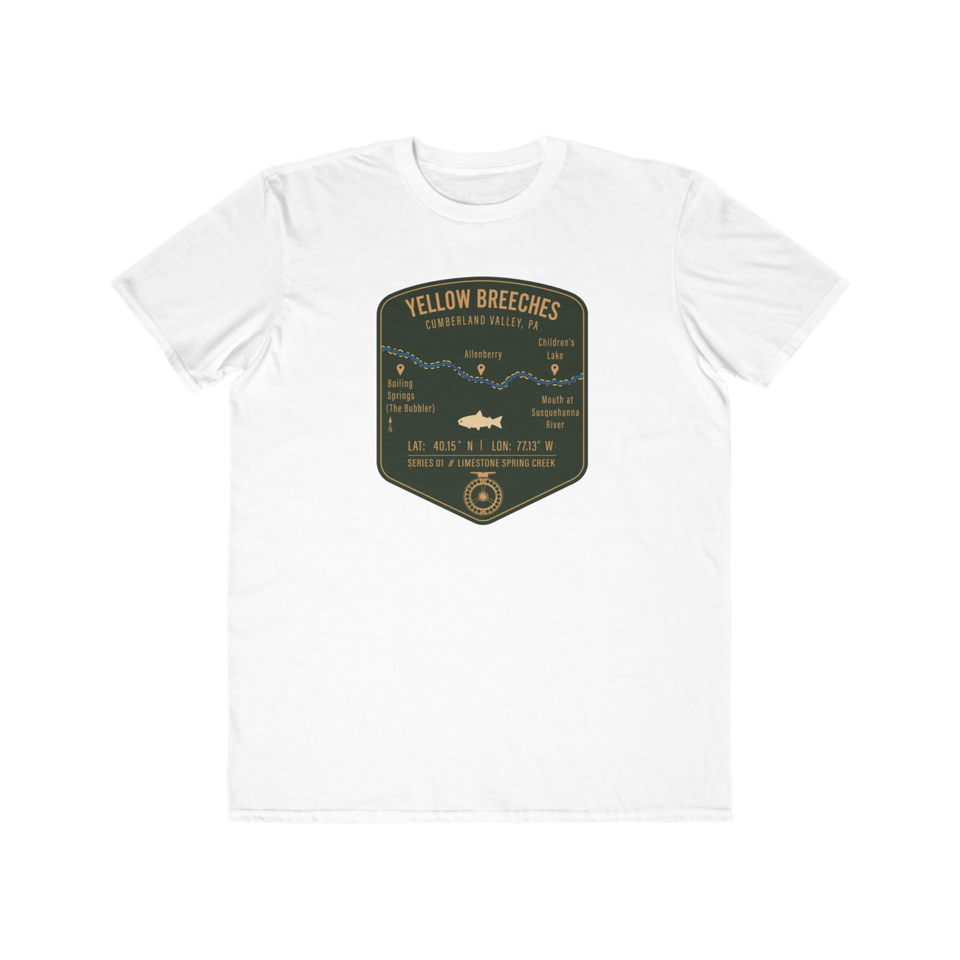 Yellow Breeches Fishing Map | Lightweight Cotton Trout Tee