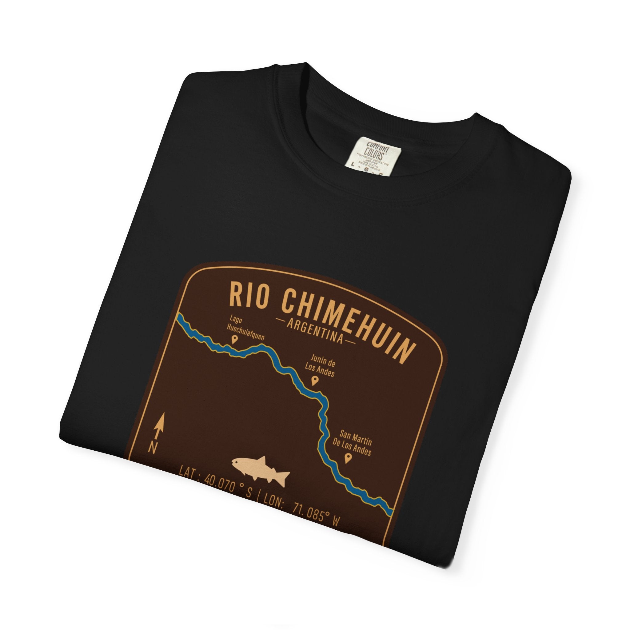 Global Series - Chimehuin River Argentina Fishing Map | Rugged Cotton Trout Tee