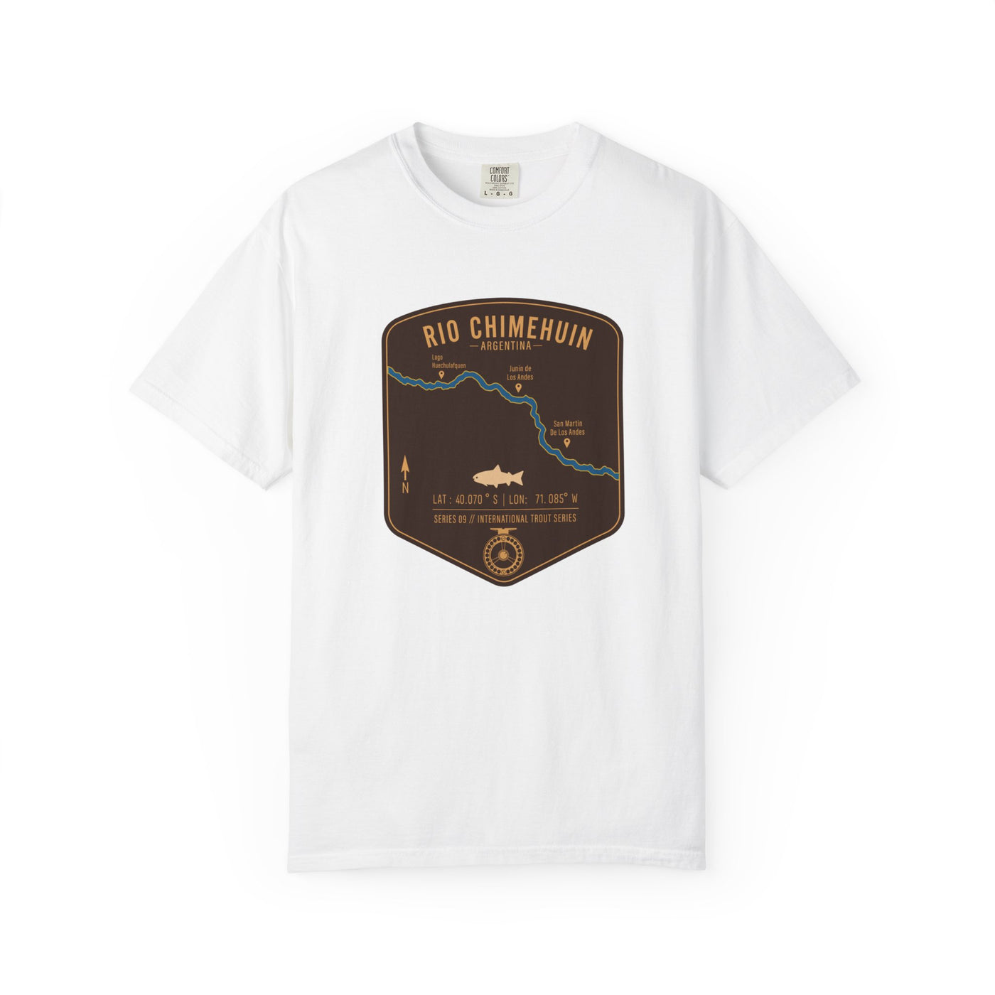 Global Series - Chimehuin River Argentina Fishing Map | Rugged Cotton Trout Tee