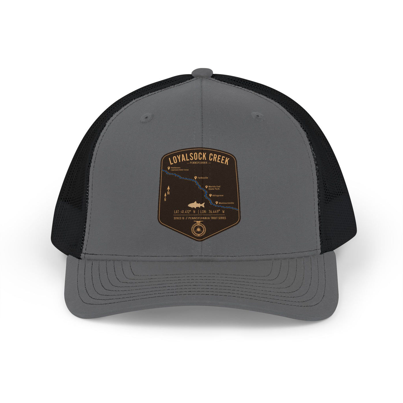 Loyalsock Creek PA Fishing Map Trucker Hat | Richardson 112