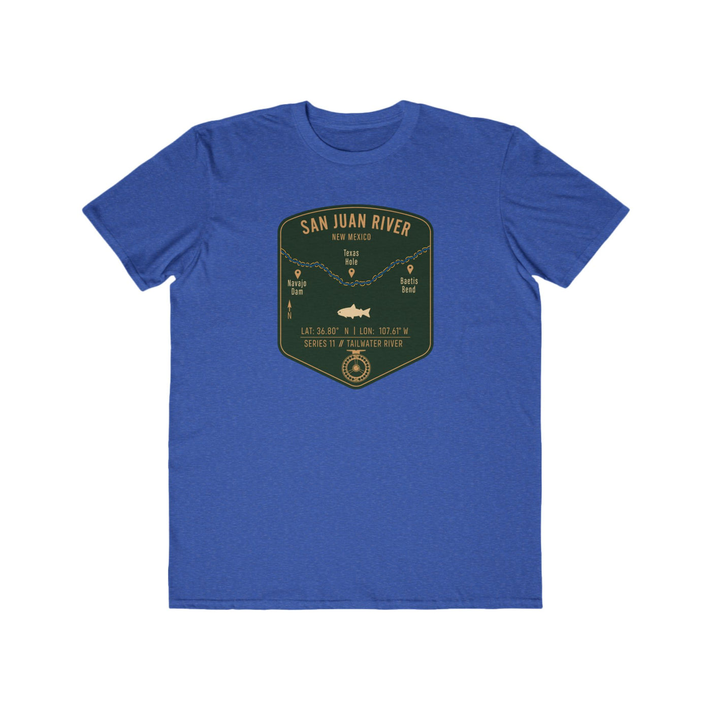 San Juan River Fishing Map | Lightweight Cotton Trout Tee