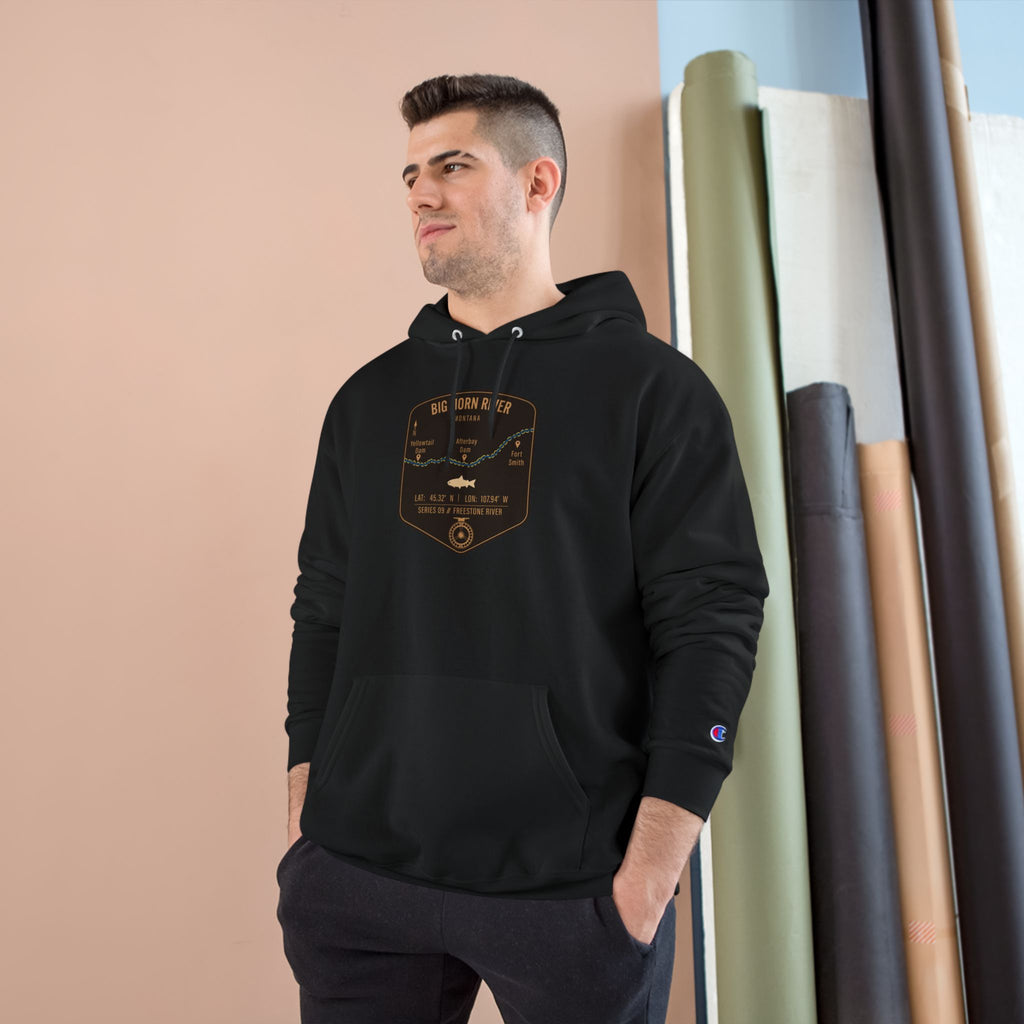 Big Horn River Patch Graphic Hoodie | Outdoor Adventure