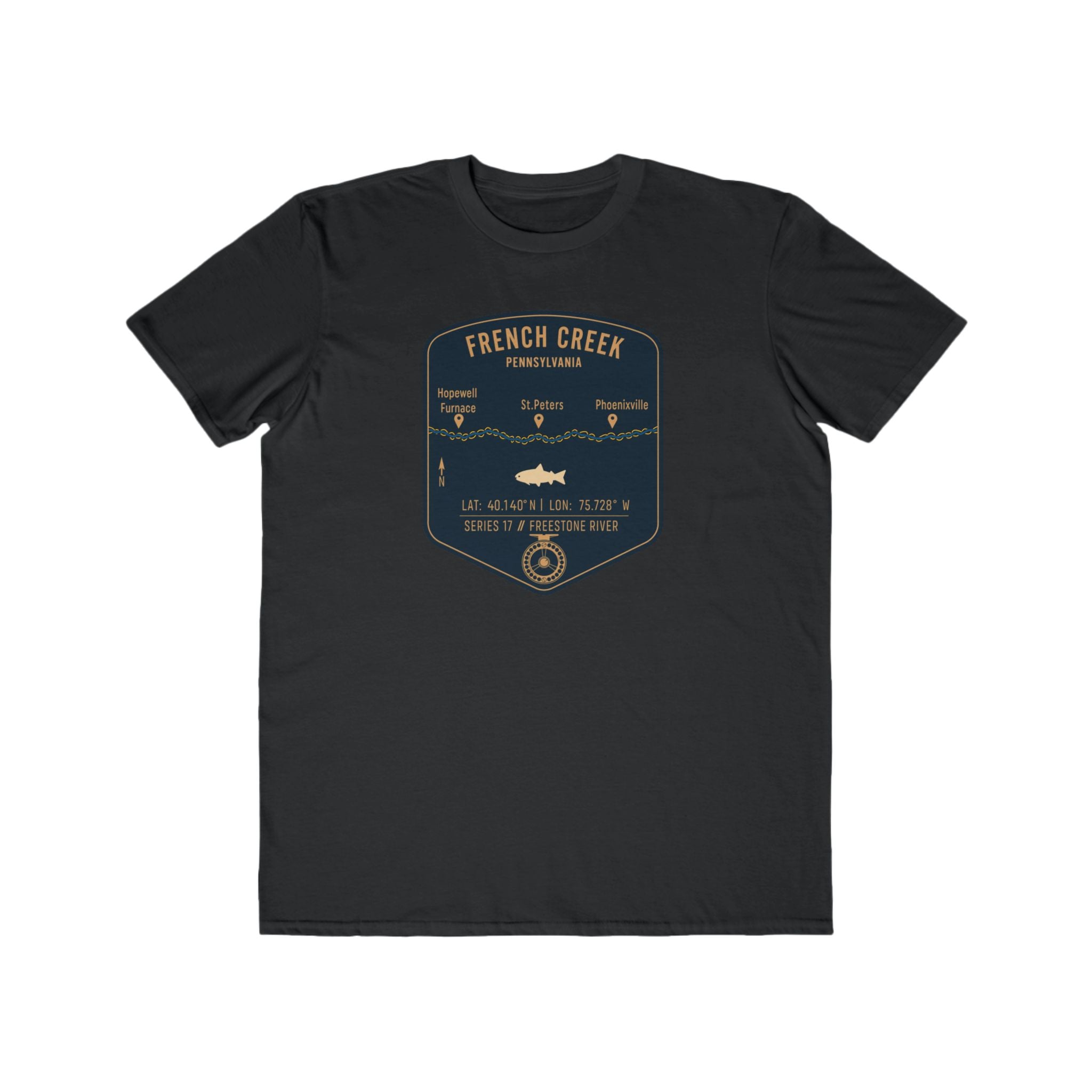 French Creek Fishing Map | Lightweight Cotton Trout Tee