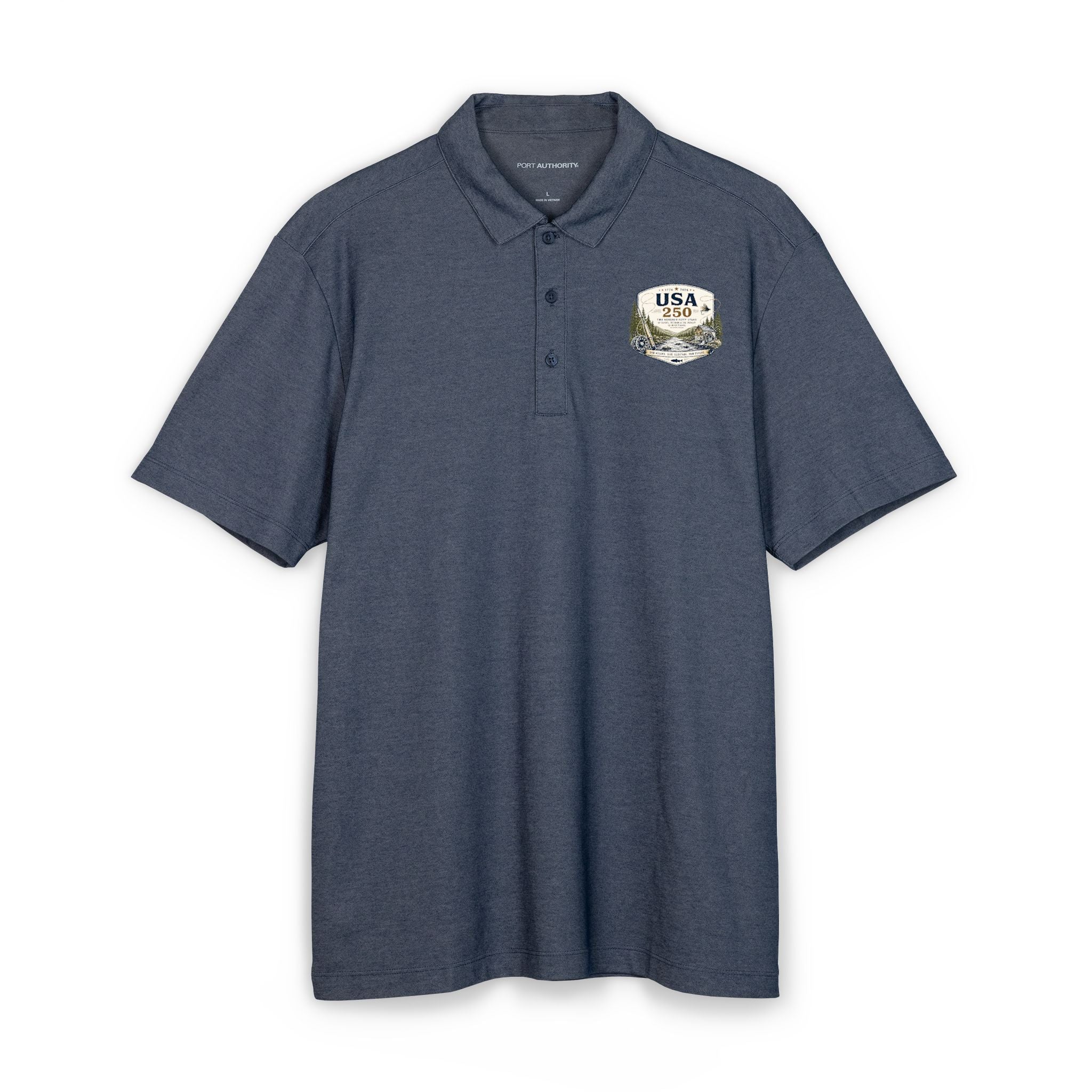 USA 250 River Heritage | Light Badge Port Authority® Fine Pique Blend Polo