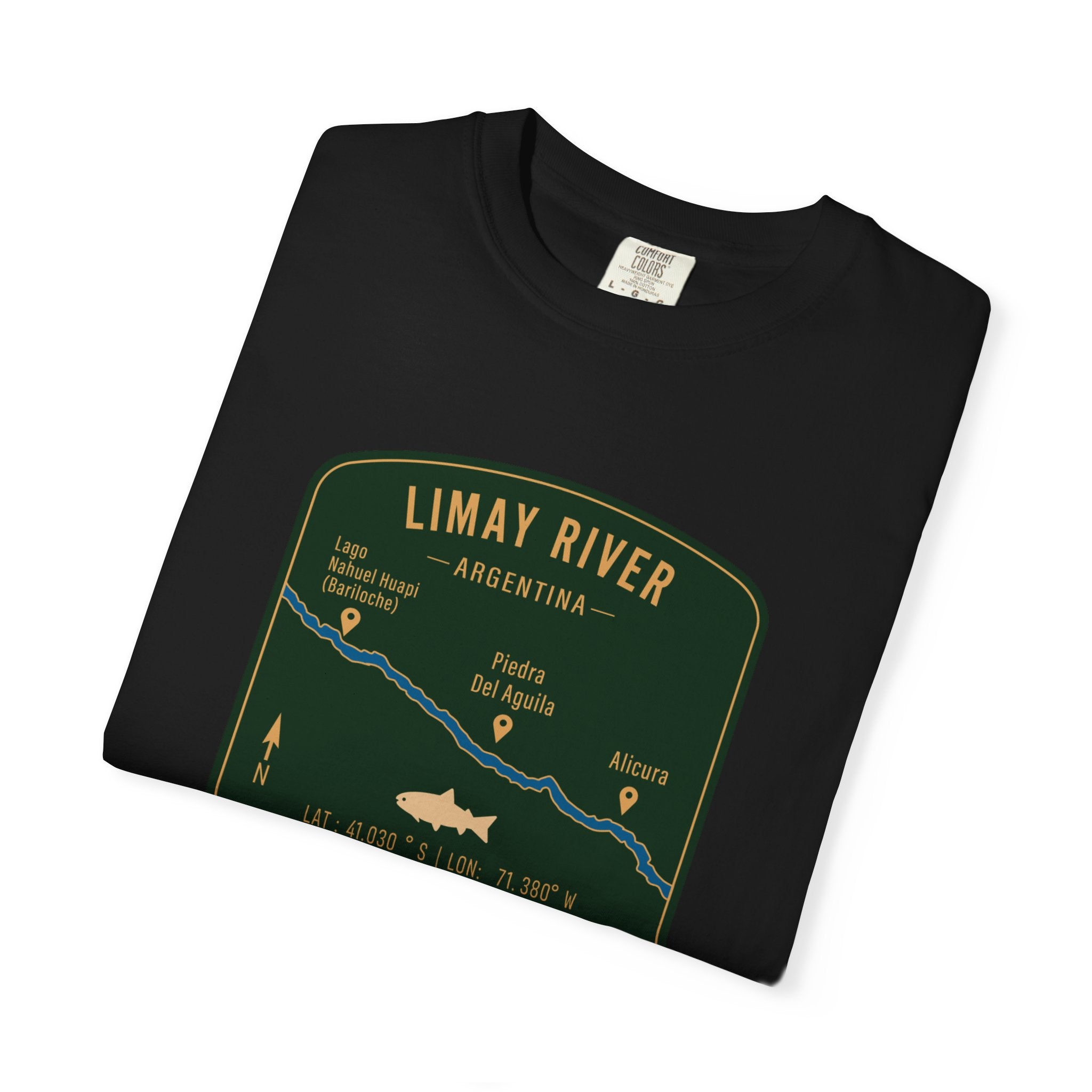 Global Series - Limay River Argentina Fishing Map | Rugged Cotton Trout Tee