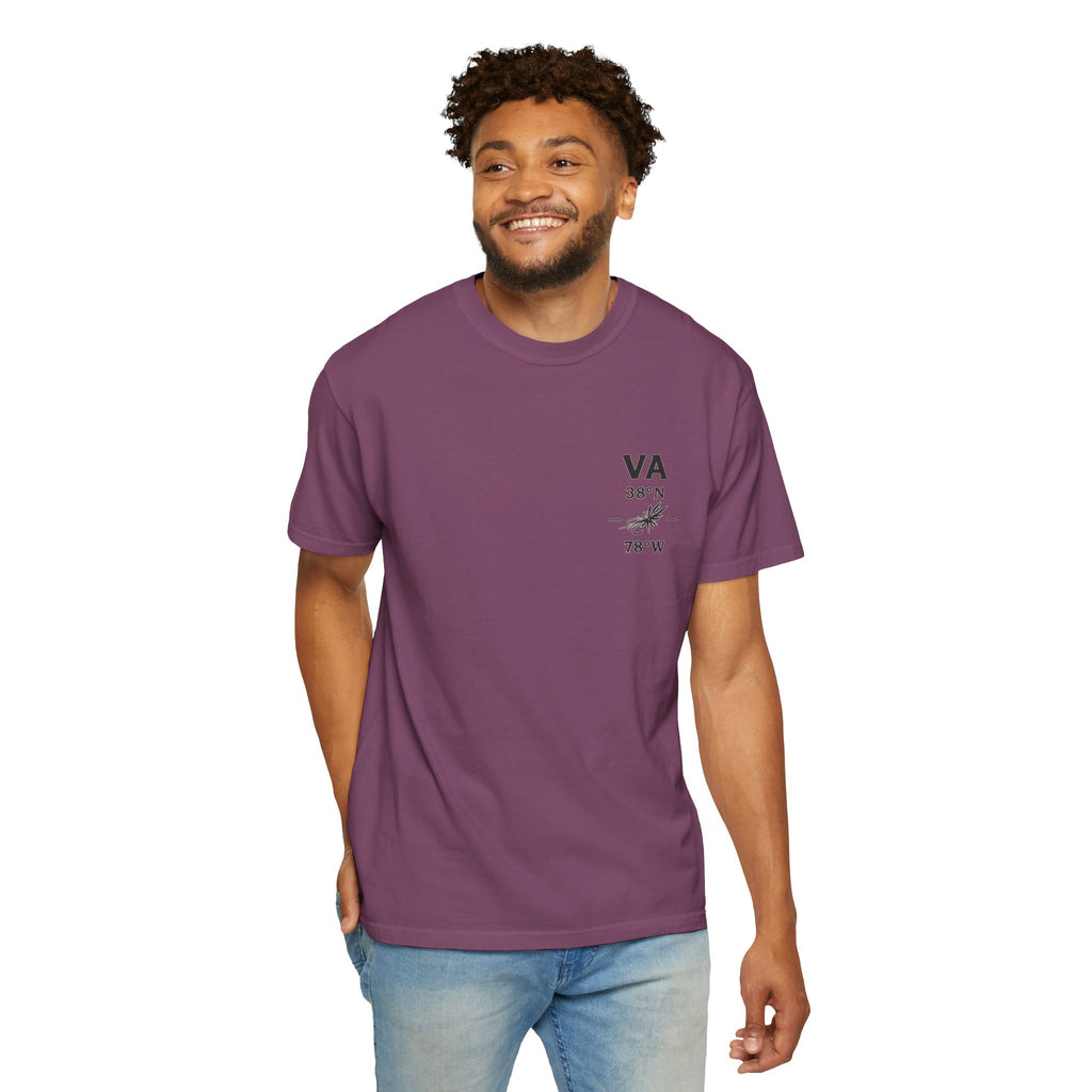 Virginia - State Fly Fishing Badge — Rugged Cotton Tee