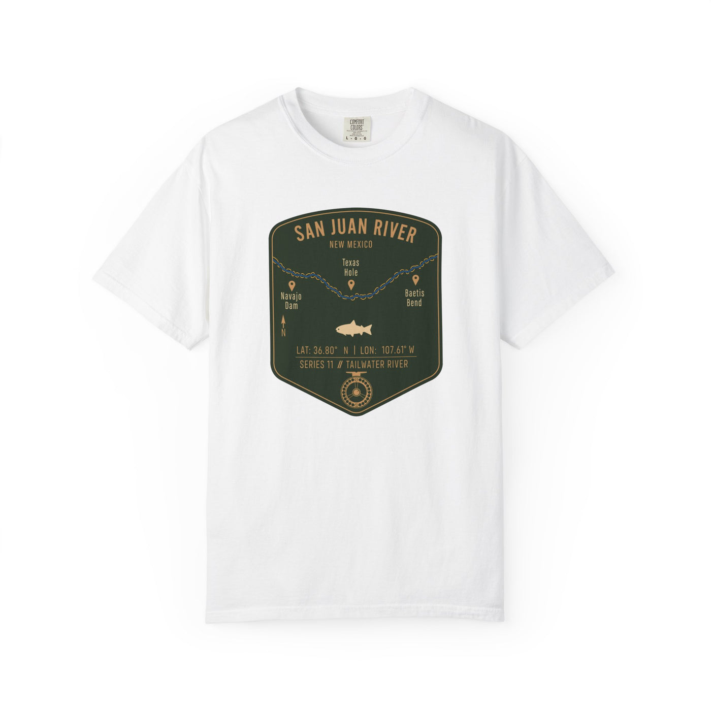 San Juan River Fishing Map | Rugged Cotton Trout Tee